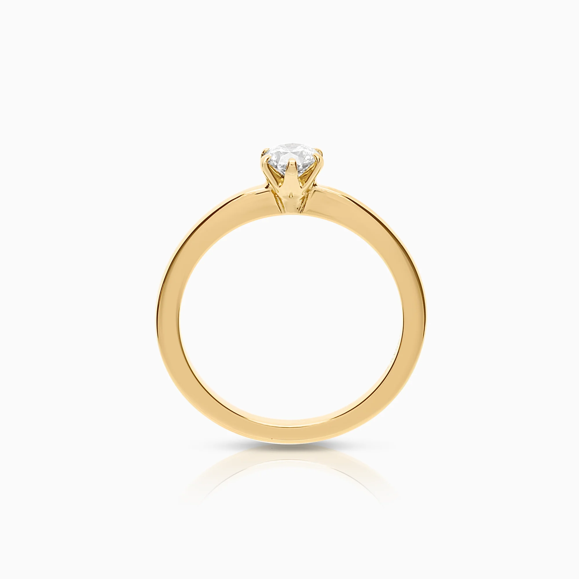 Solitaire ring 0.28ct 18K gold - Image 2