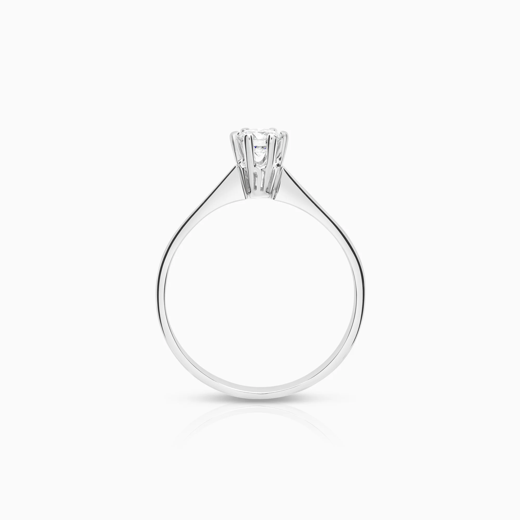 Solitaire ring 0.28ct 18K white gold - Image 2