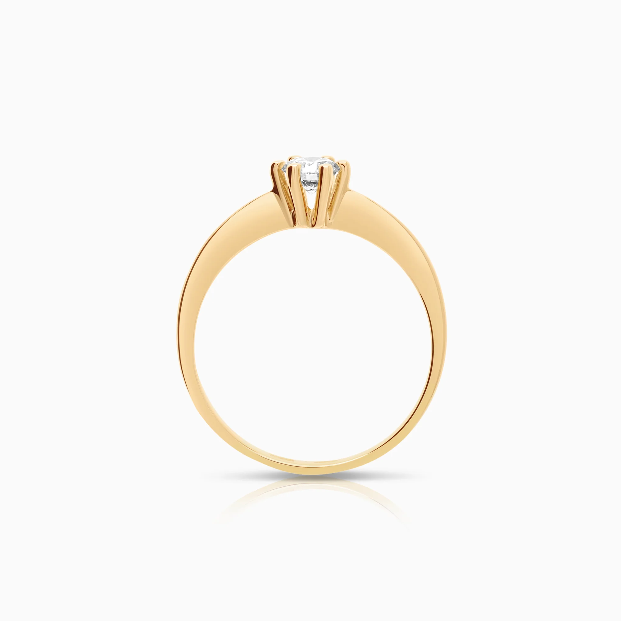 Solitaire ring 0.30ct 14K gold - Image 2