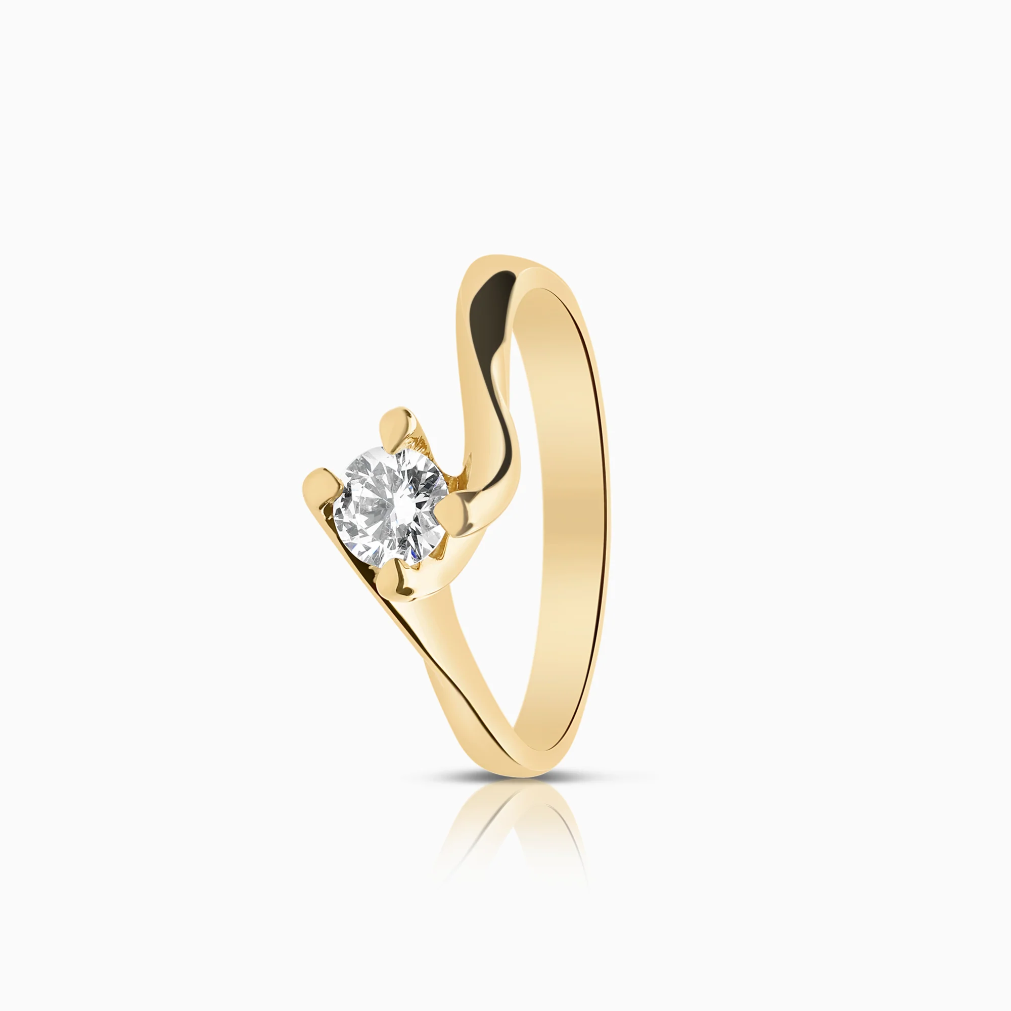Solitaire ring 0.30ct 18K gold