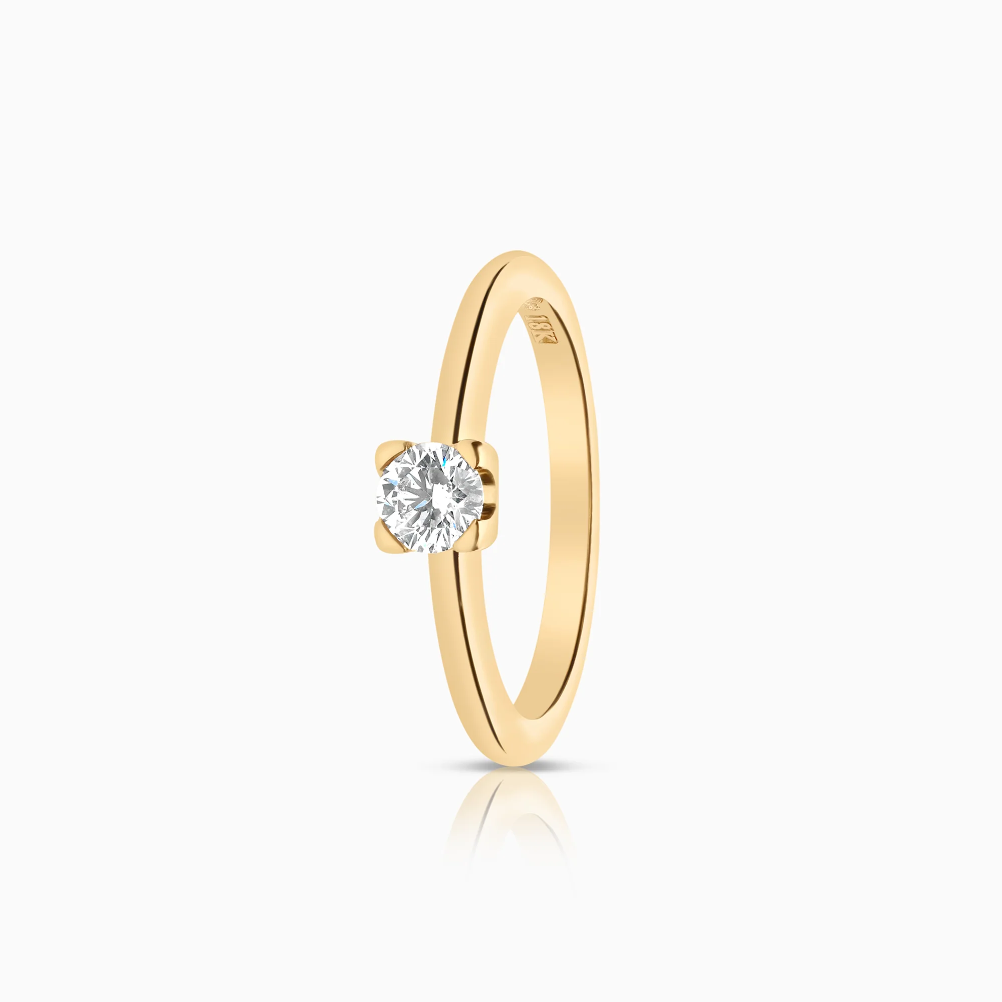 Solitaire ring 0.30ct 18K gold