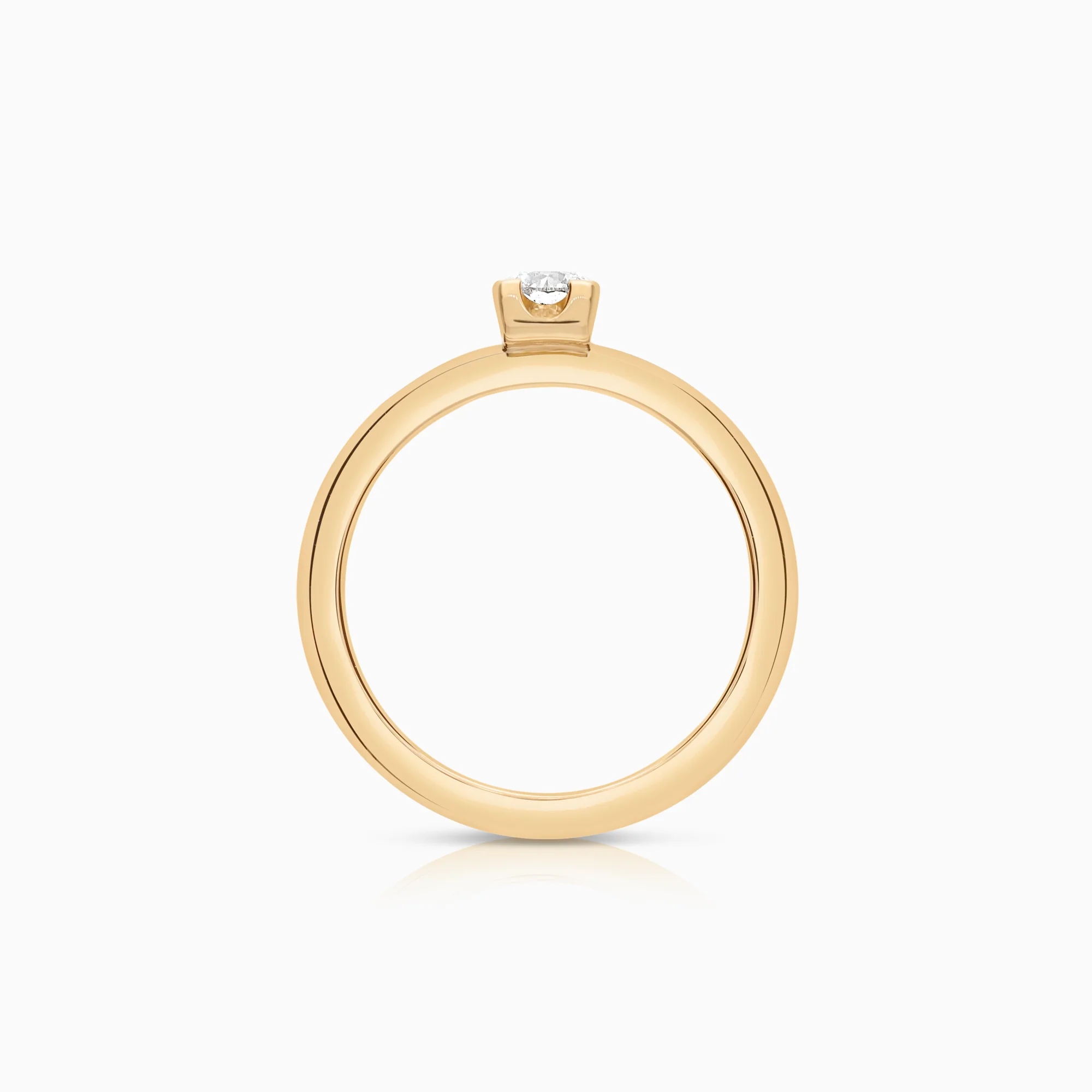 Solitaire ring 0.30ct 18K gold - Image 2