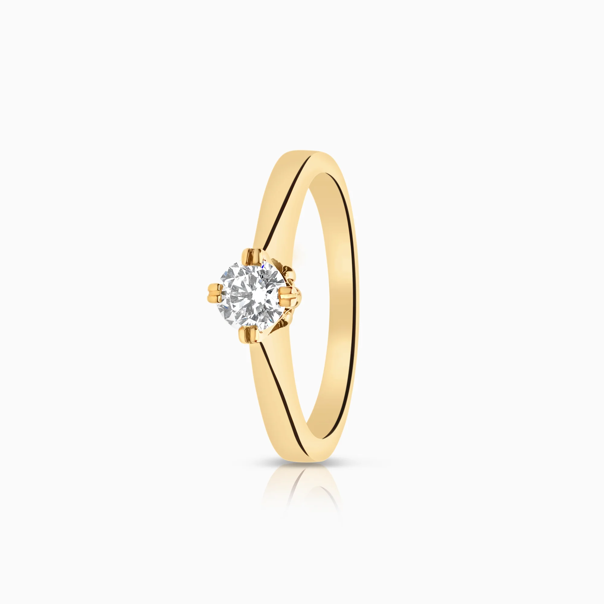 Solitaire ring 0.30ct 18K gold