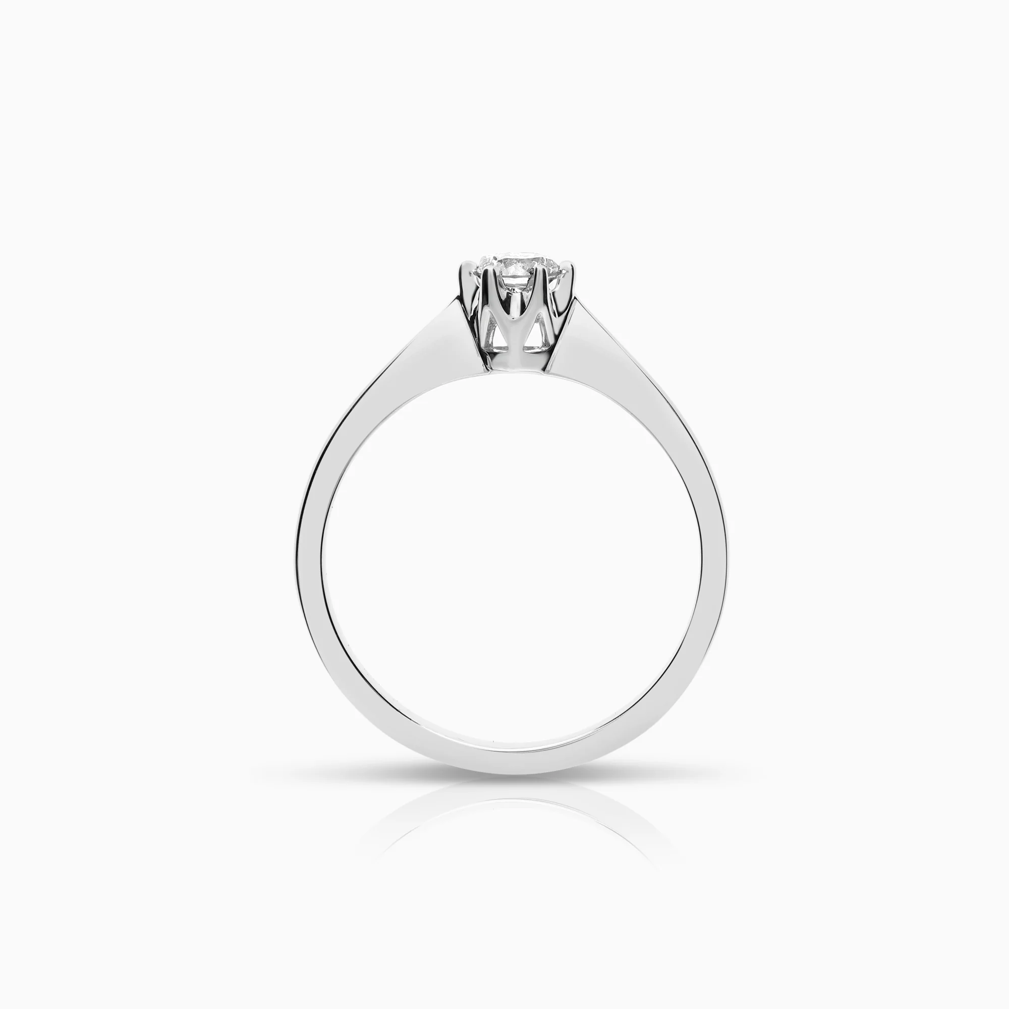 Solitaire ring 0.30ct 18K white gold - Image 2