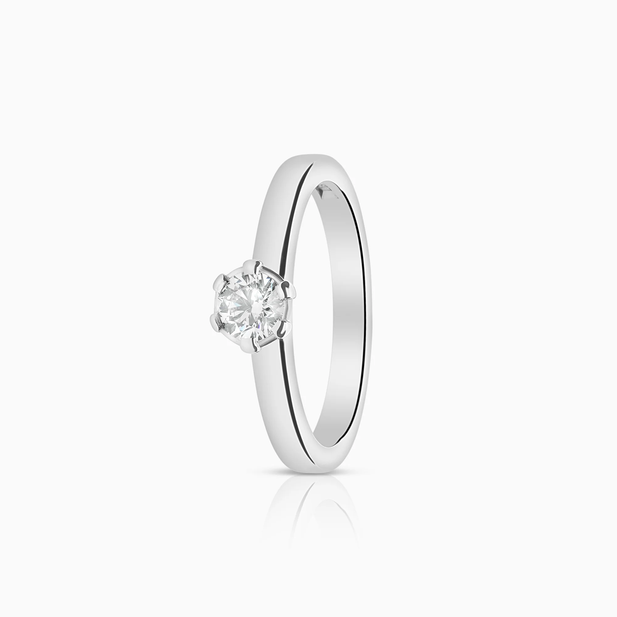 Solitaire ring 0.30ct 18K white gold