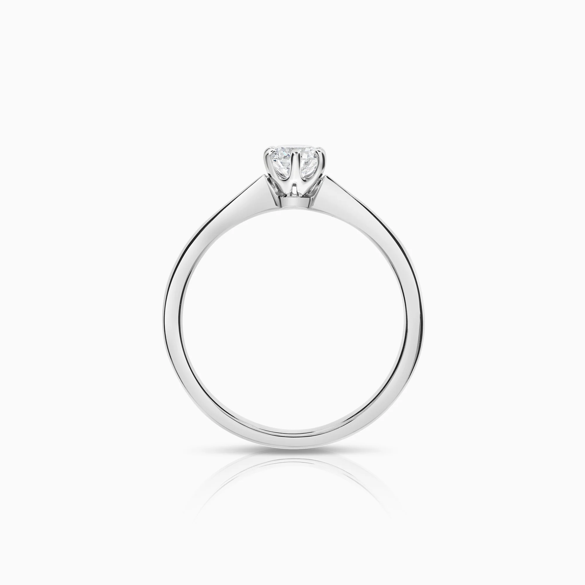 Solitaire ring 0.30ct 18K white gold - Image 2