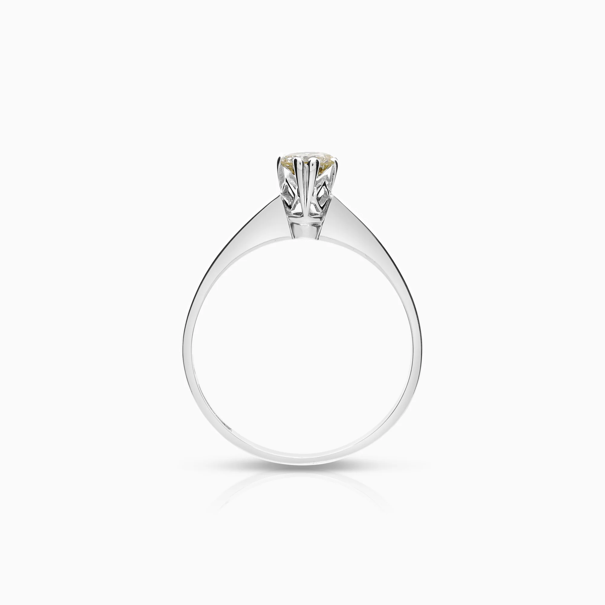 Solitaire ring 0.30ct 18K white gold - Image 2