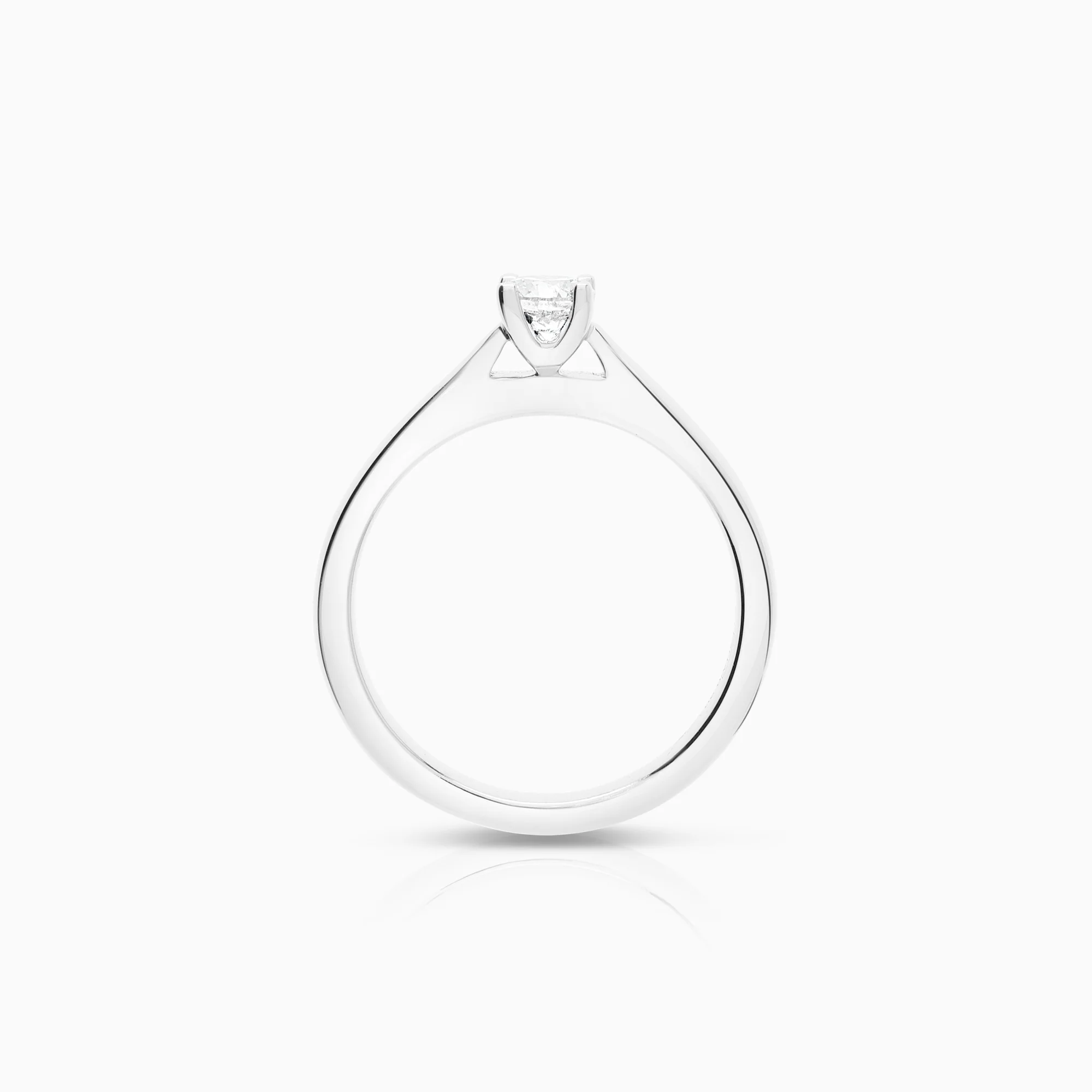 Solitaire ring 0.30ct 18K white gold - Image 2