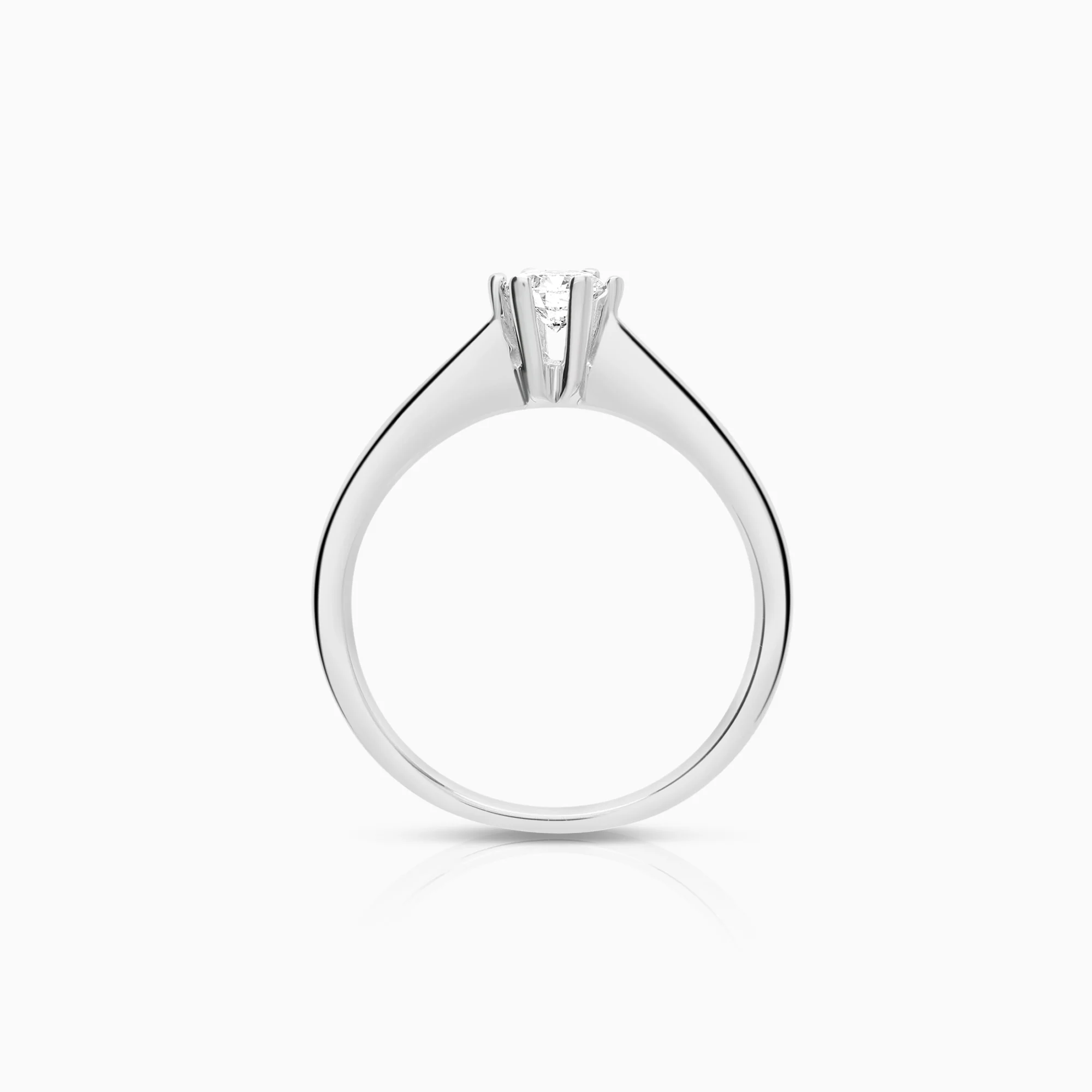 Solitaire ring 0.30ct 18K white gold - Image 2