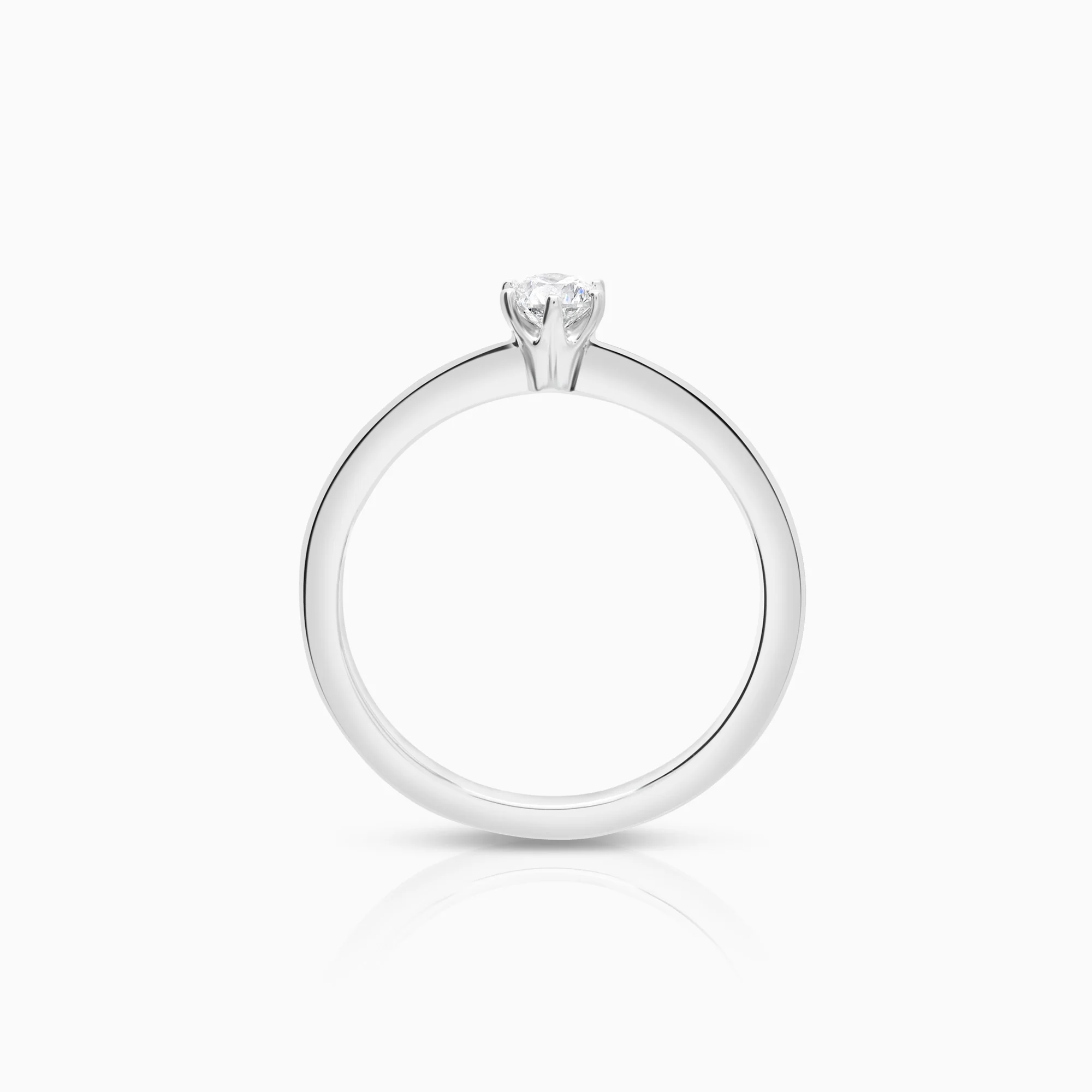 Solitaire ring 0.30ct 18K white gold - Image 2