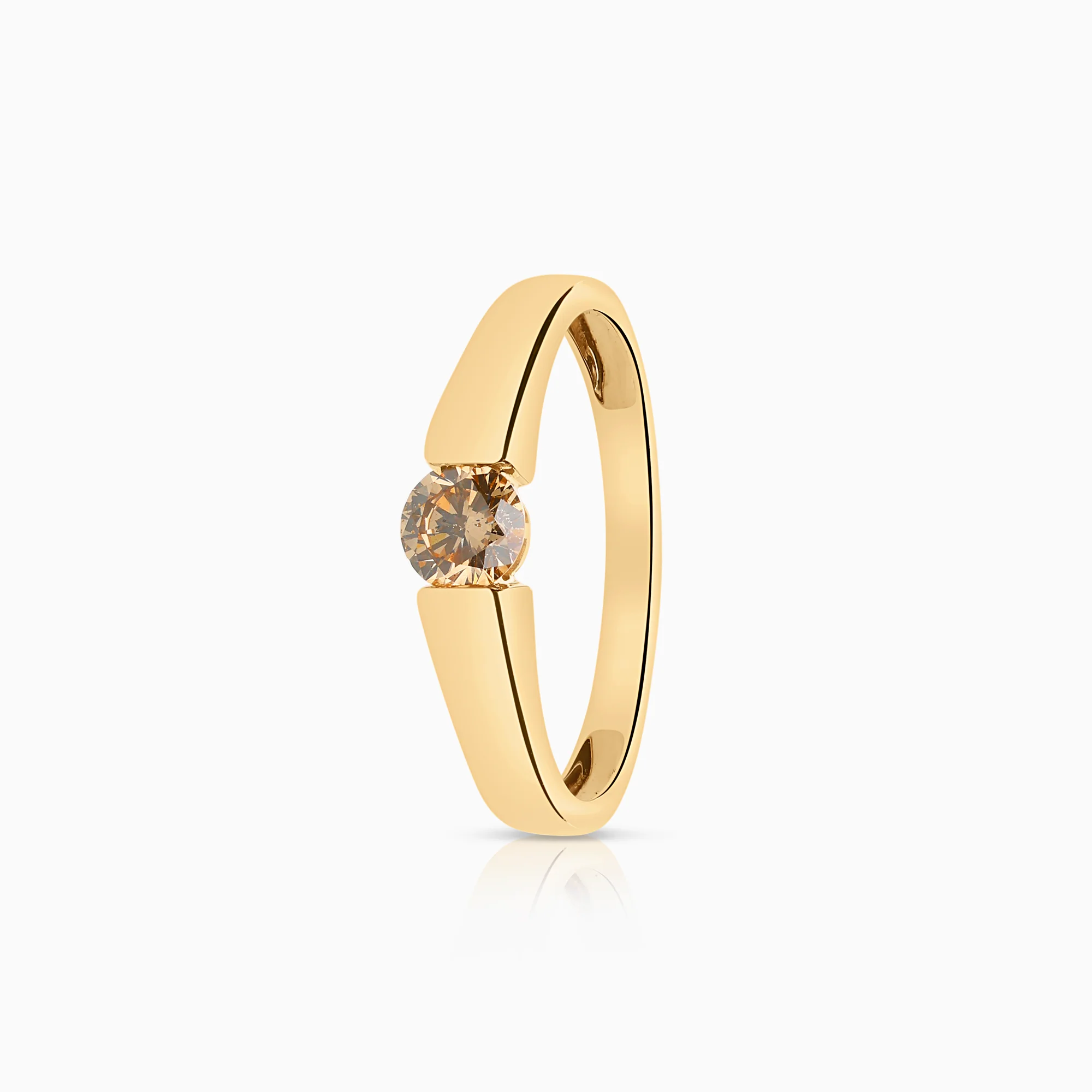 Solitaire ring 0.30ct 9K gold