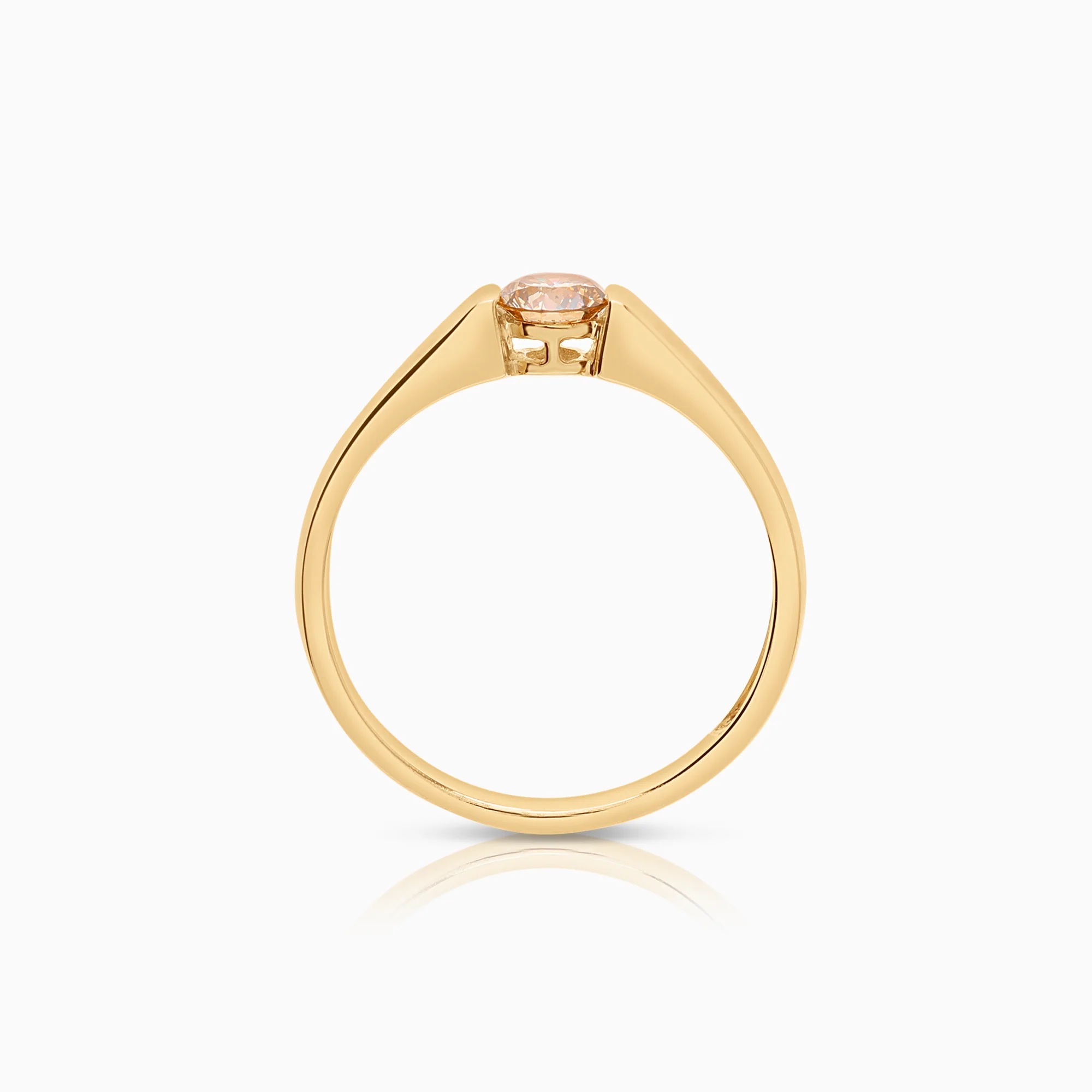 Solitaire ring 0.30ct 9K gold - Image 2