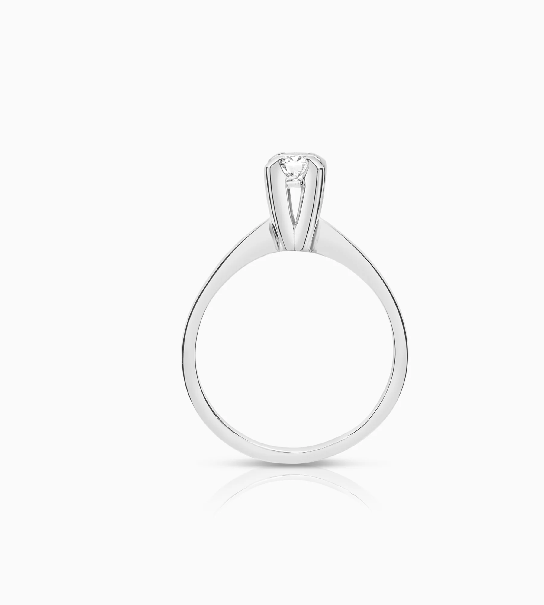 Solitaire Ring 0.32ct 18K White Gold - Image 2