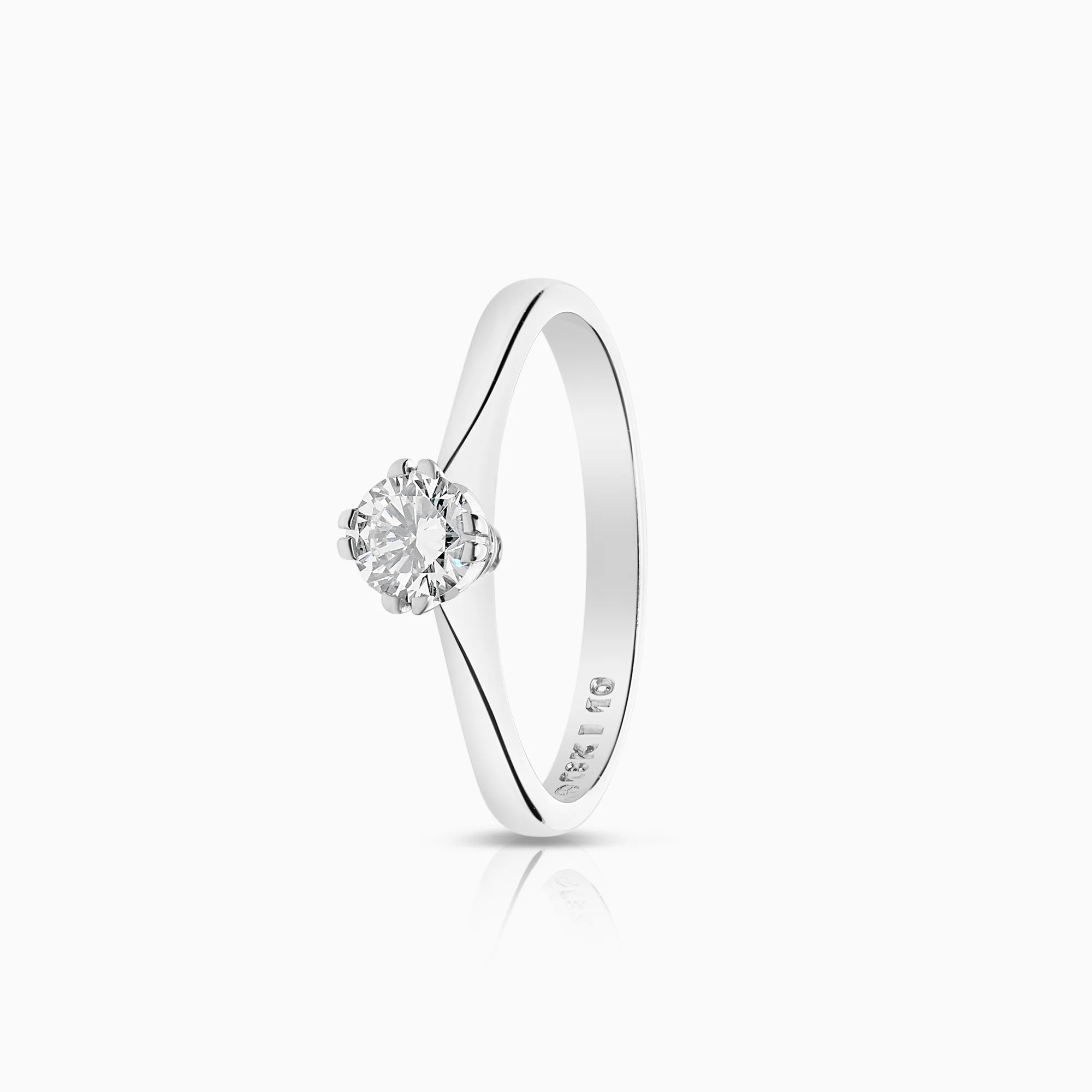 Solitaire Ring 0.32ct 18K White Gold