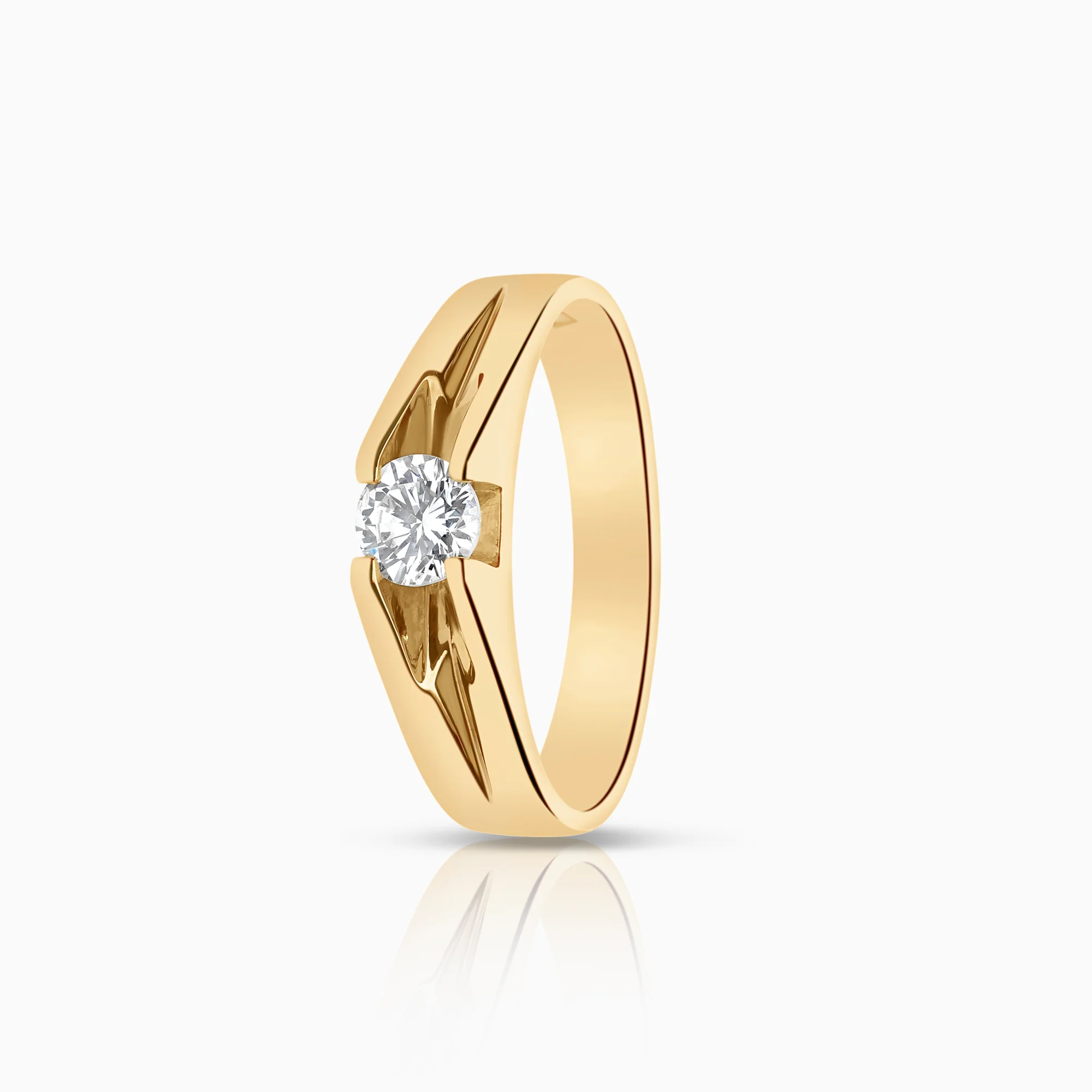 Solitaire ring 0.33ct 18K gold