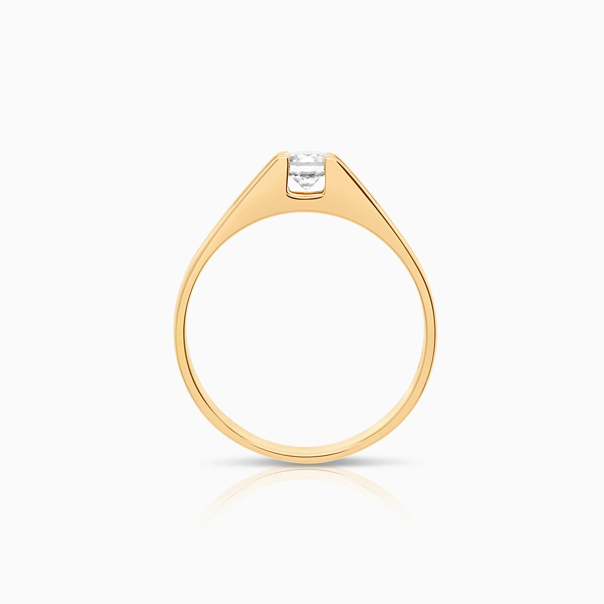 Solitaire ring 0.33ct 18K gold - Image 2