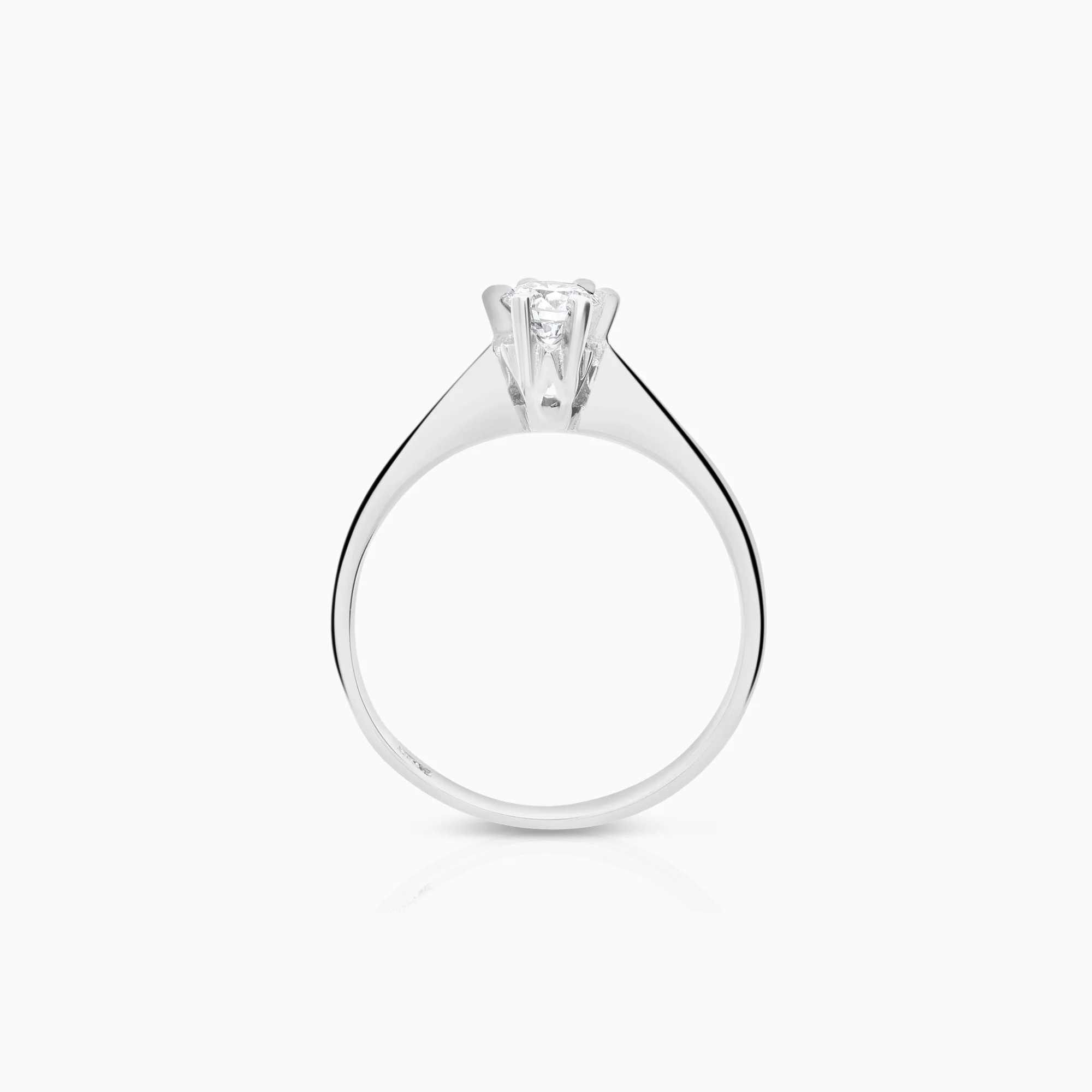 Solitaire ring 0.33ct 18K white gold - Image 2