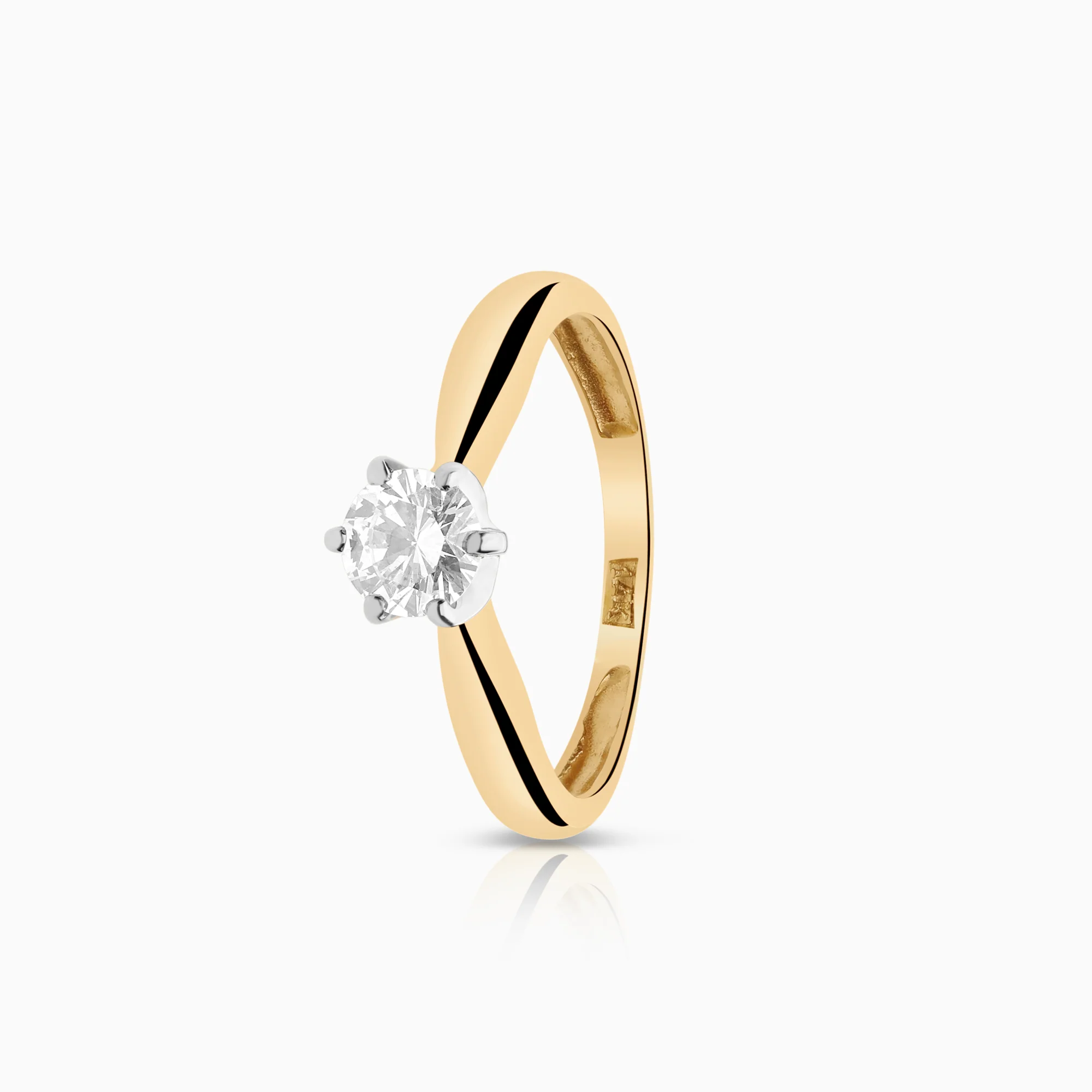 Solitaire ring 0.35ct 14K gold