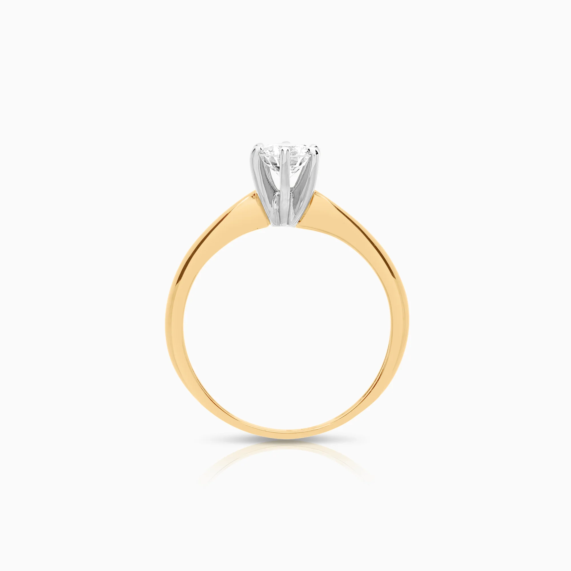 Solitaire ring 0.35ct 14K gold - Image 2