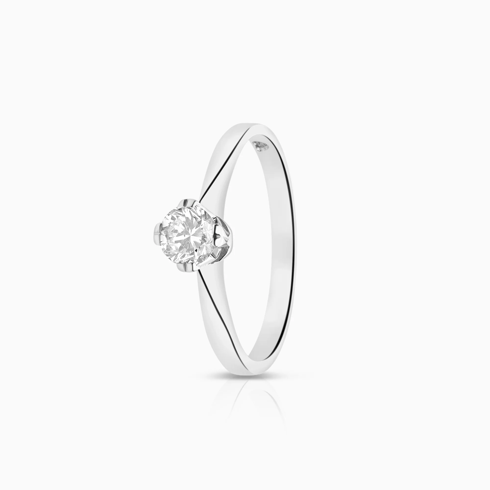 Solitaire Ring 0.35ct 18K White Gold