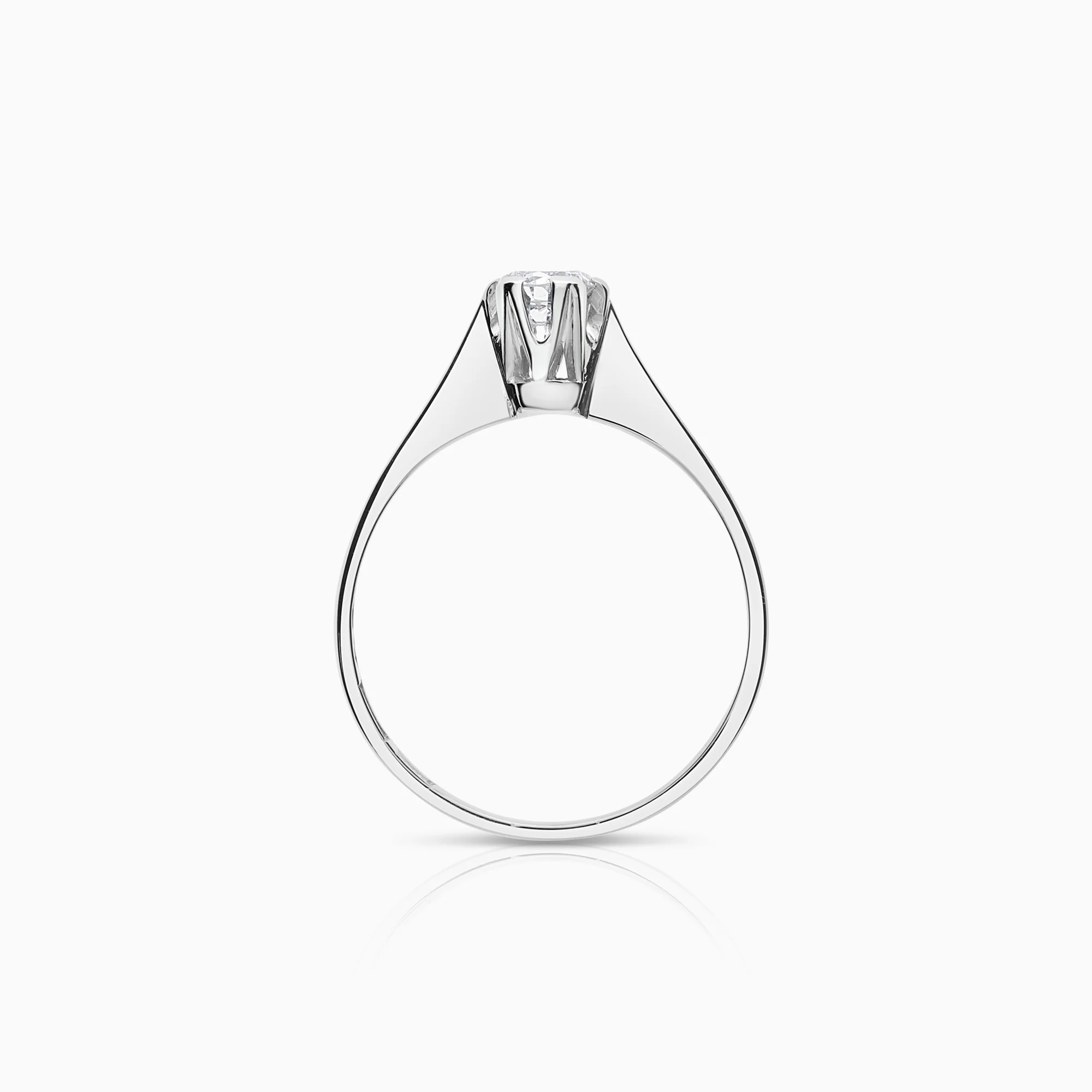 Solitaire ring 0.37ct 18K white gold - Image 2