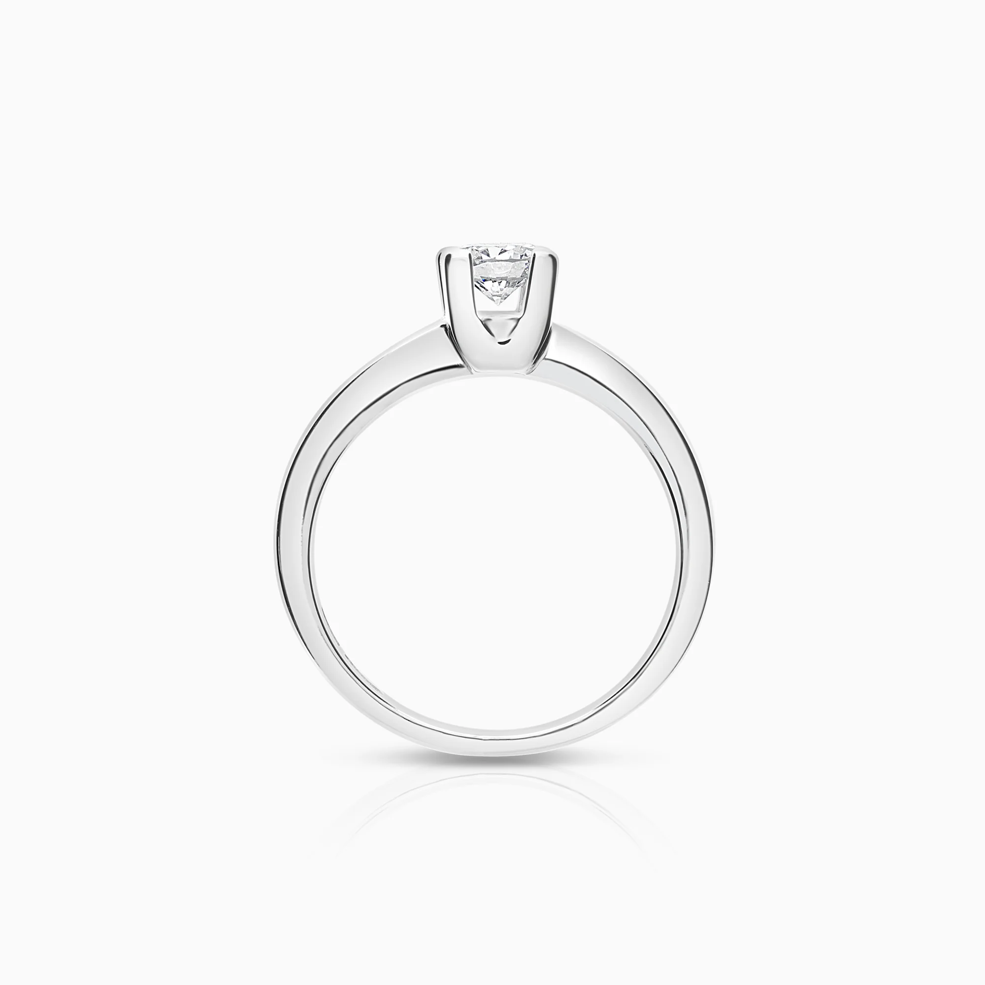 Solitaire ring 0.40ct 14K white gold - Image 2