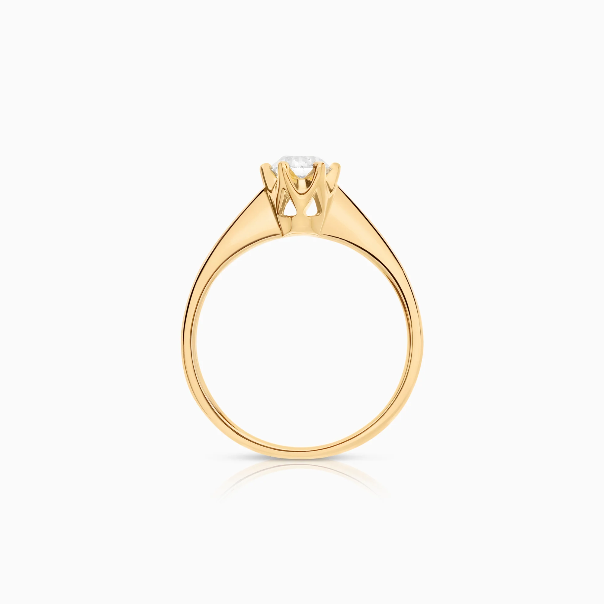 Solitaire ring 0.40ct 18K gold - Image 2
