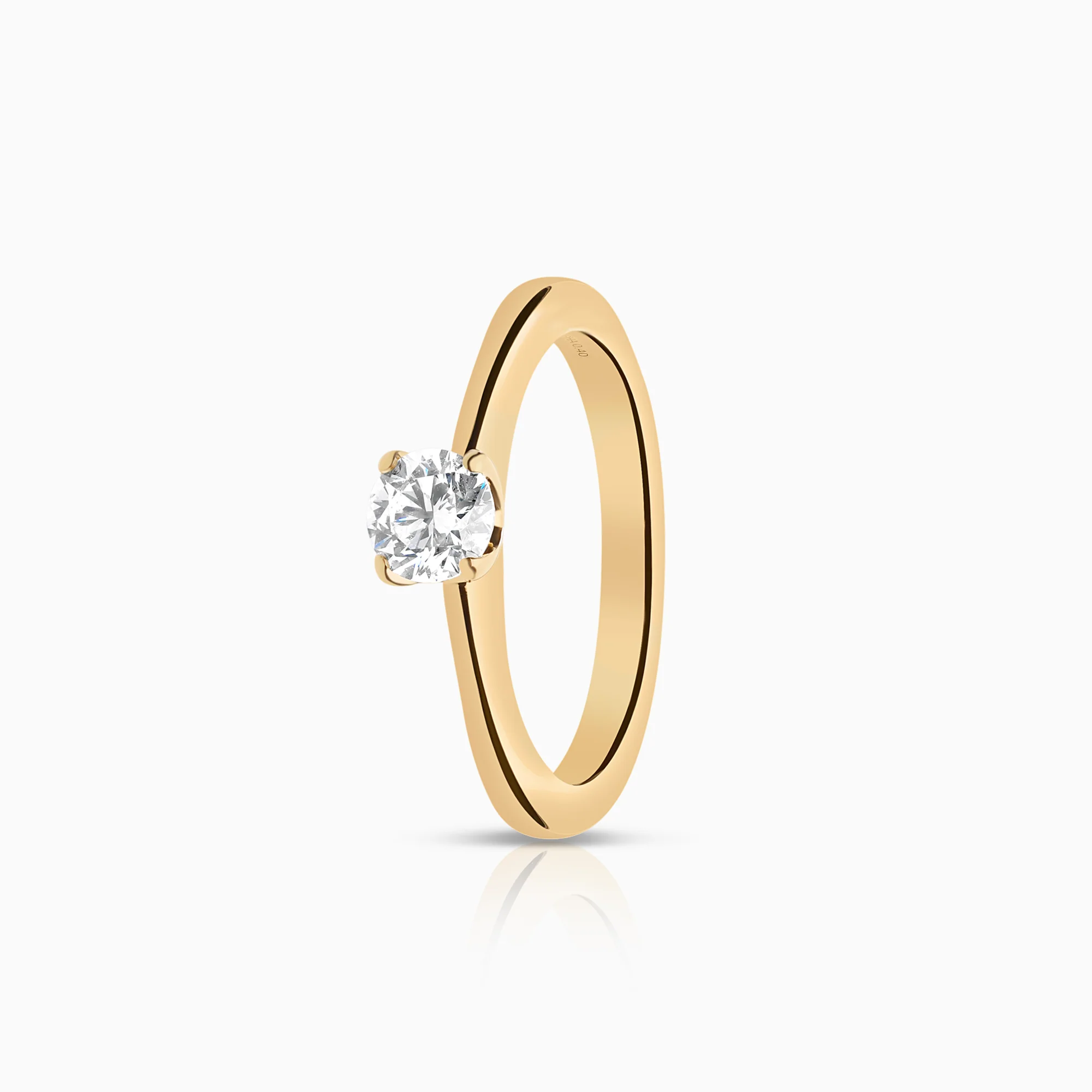 Solitaire ring 0.40ct 18K gold