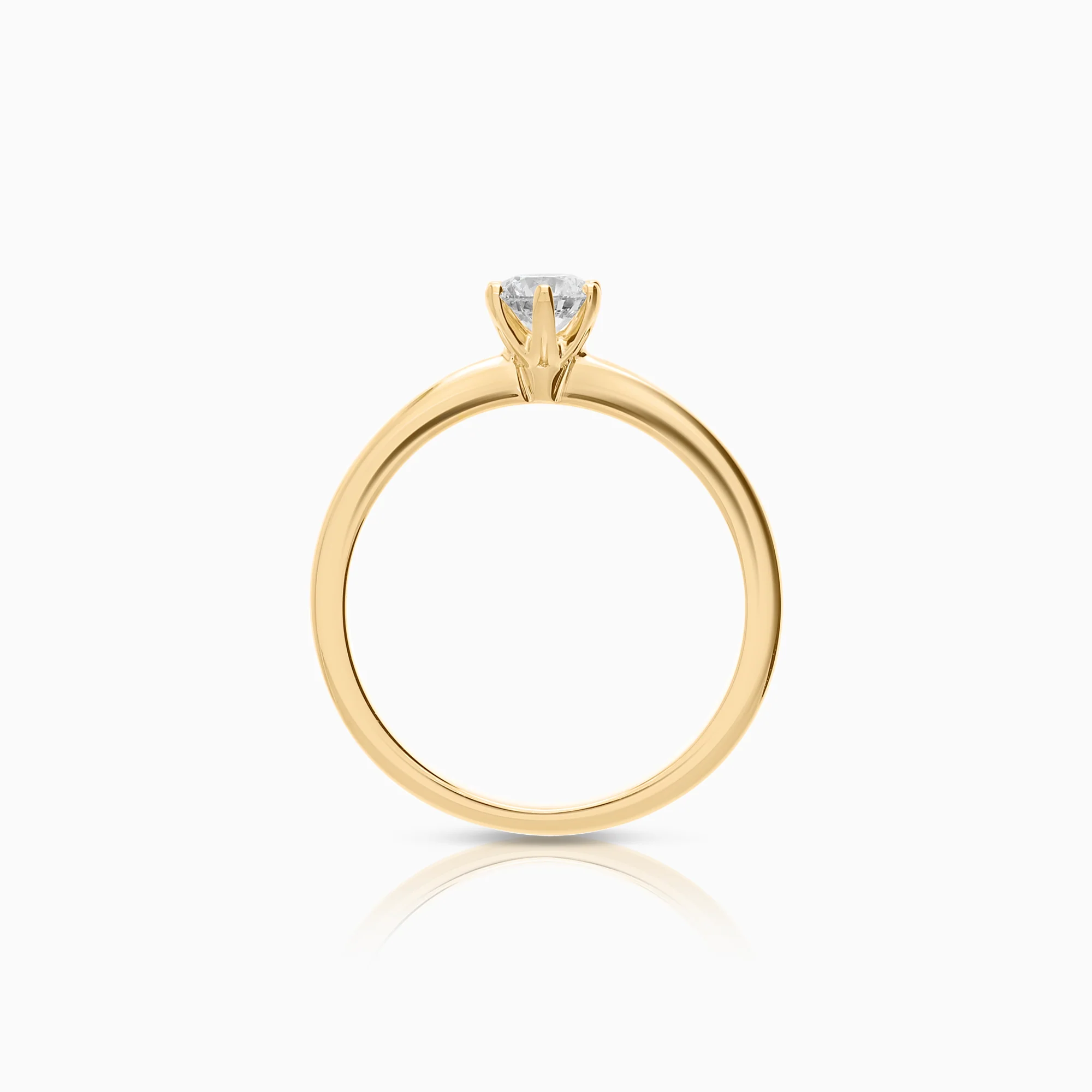 Solitaire ring 0.40ct 18K gold - Image 2