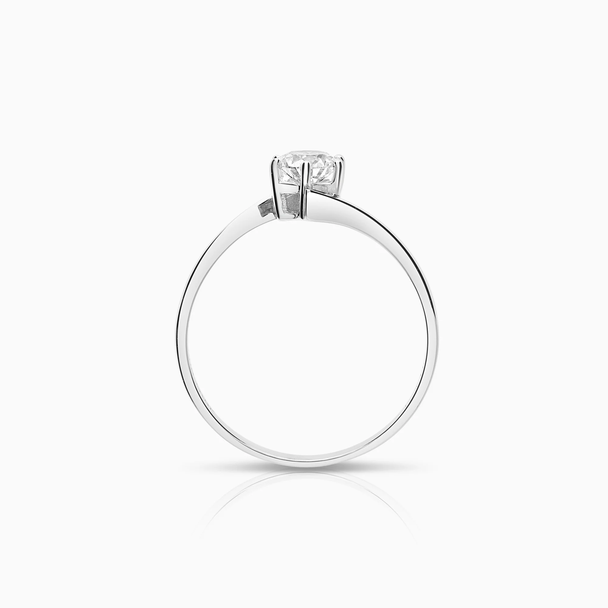 Solitaire ring 0.40ct 18K white gold - Image 2