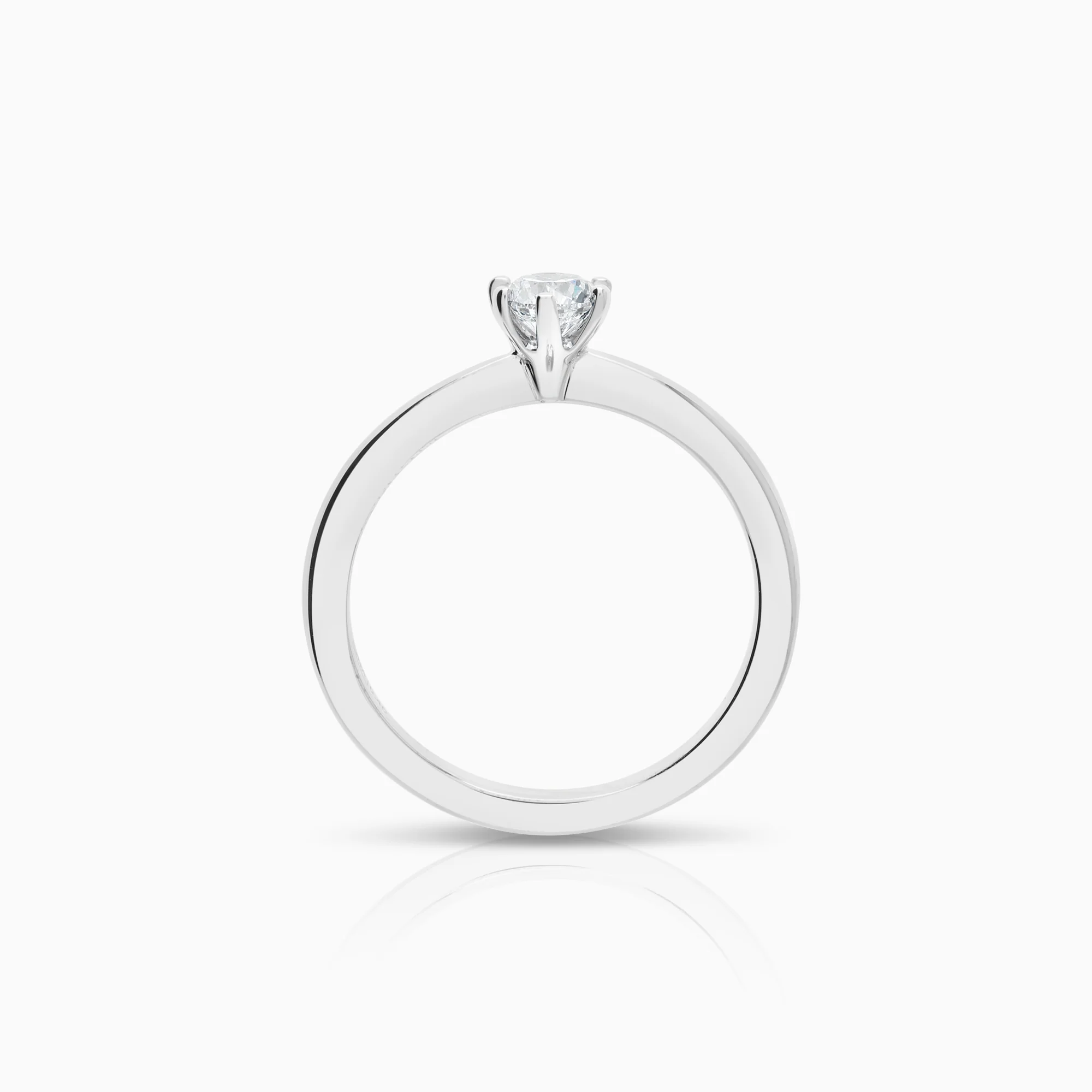 Solitaire ring 0.40ct 18K white gold - Image 2
