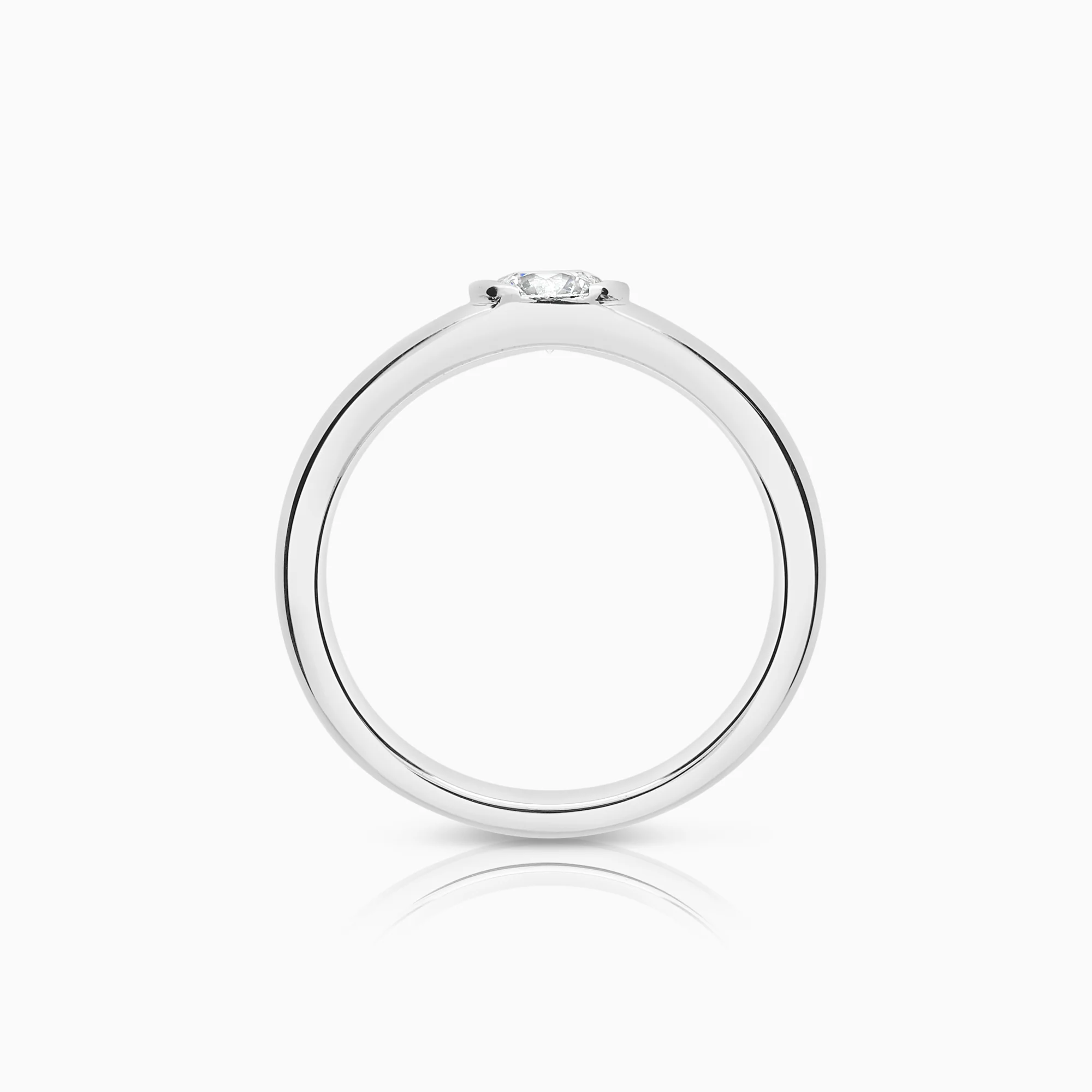 Solitaire ring 0.40ct 18K white gold - Image 2