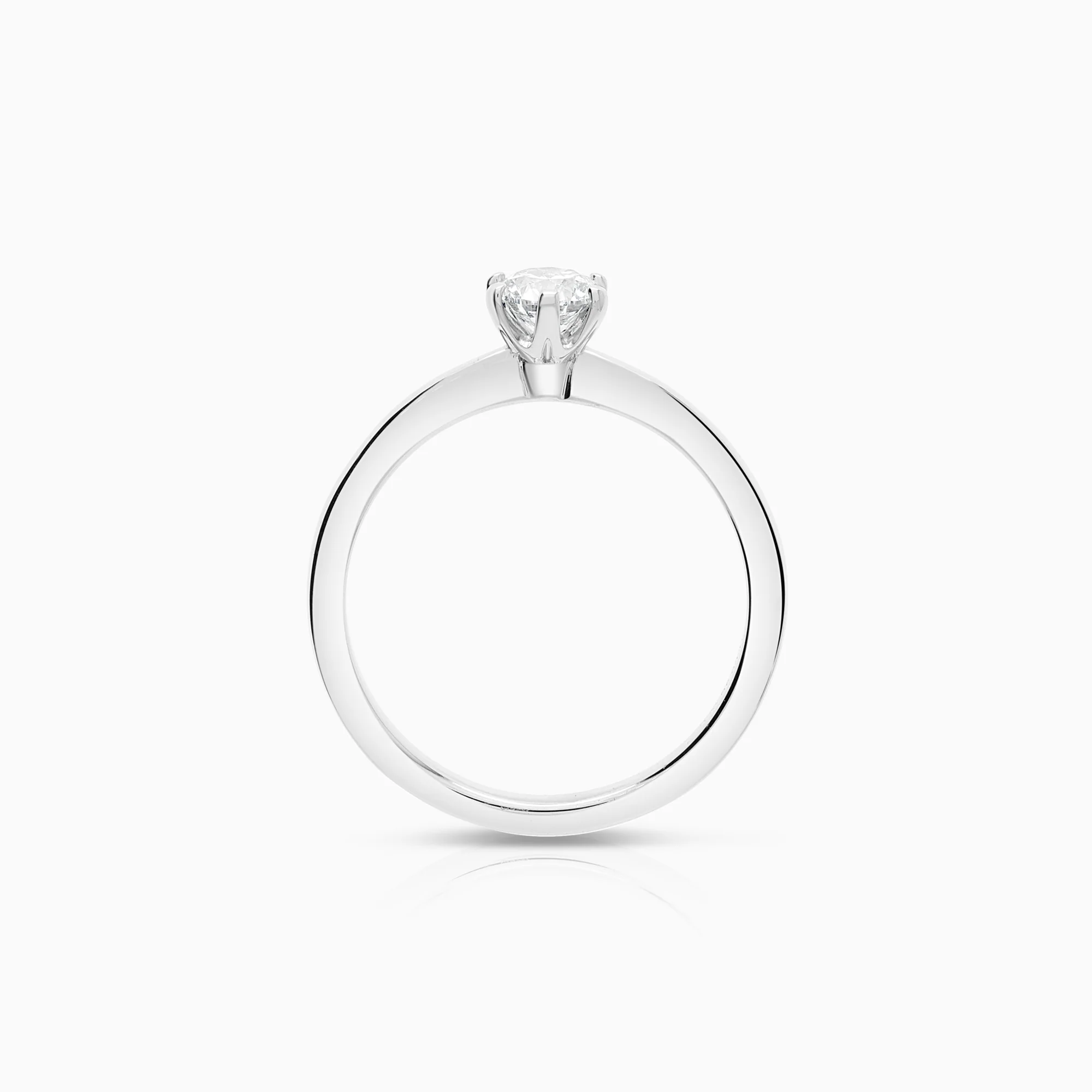 Solitaire ring 0.40ct 18K white gold - Image 2