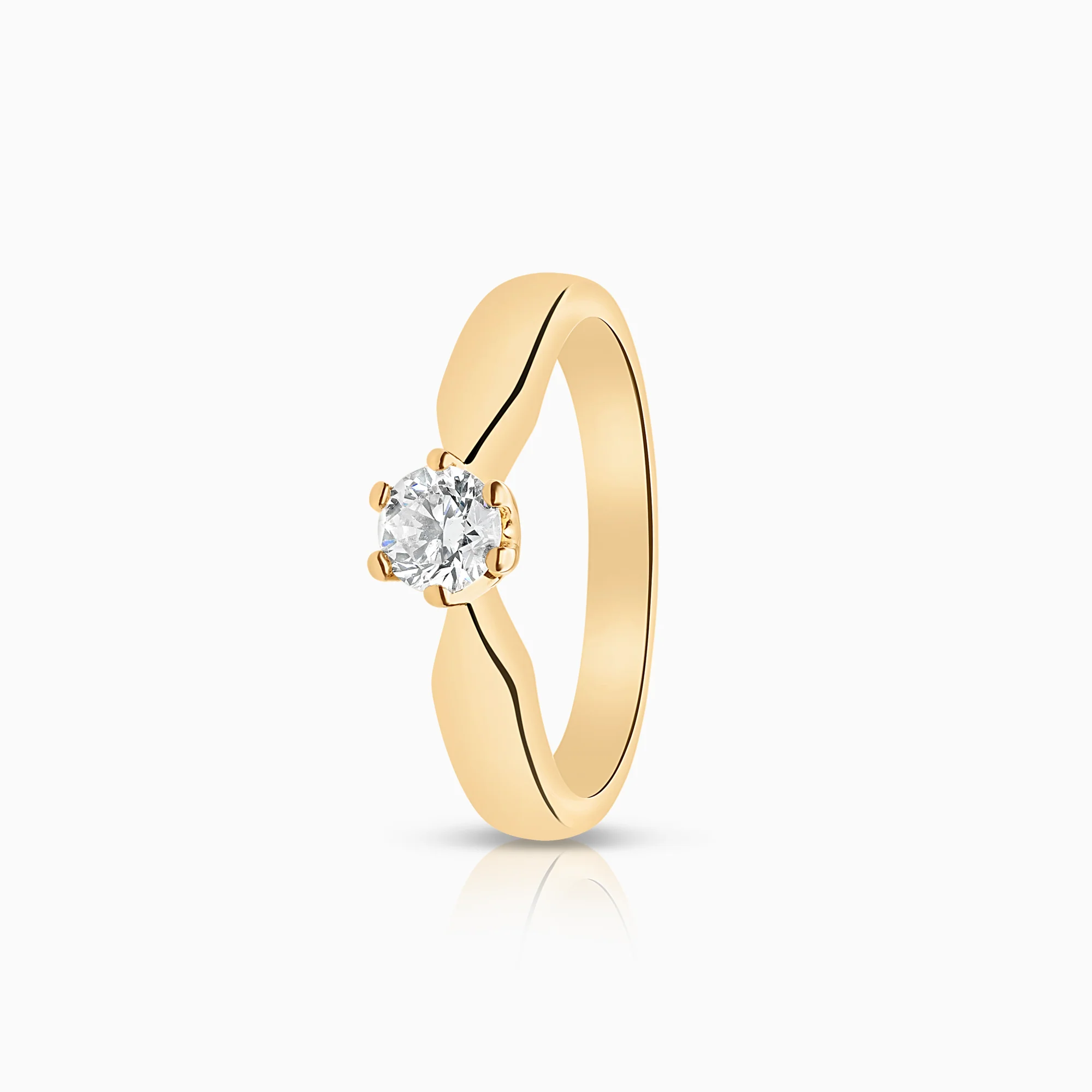 Solitaire ring 0.45ct 18K gold