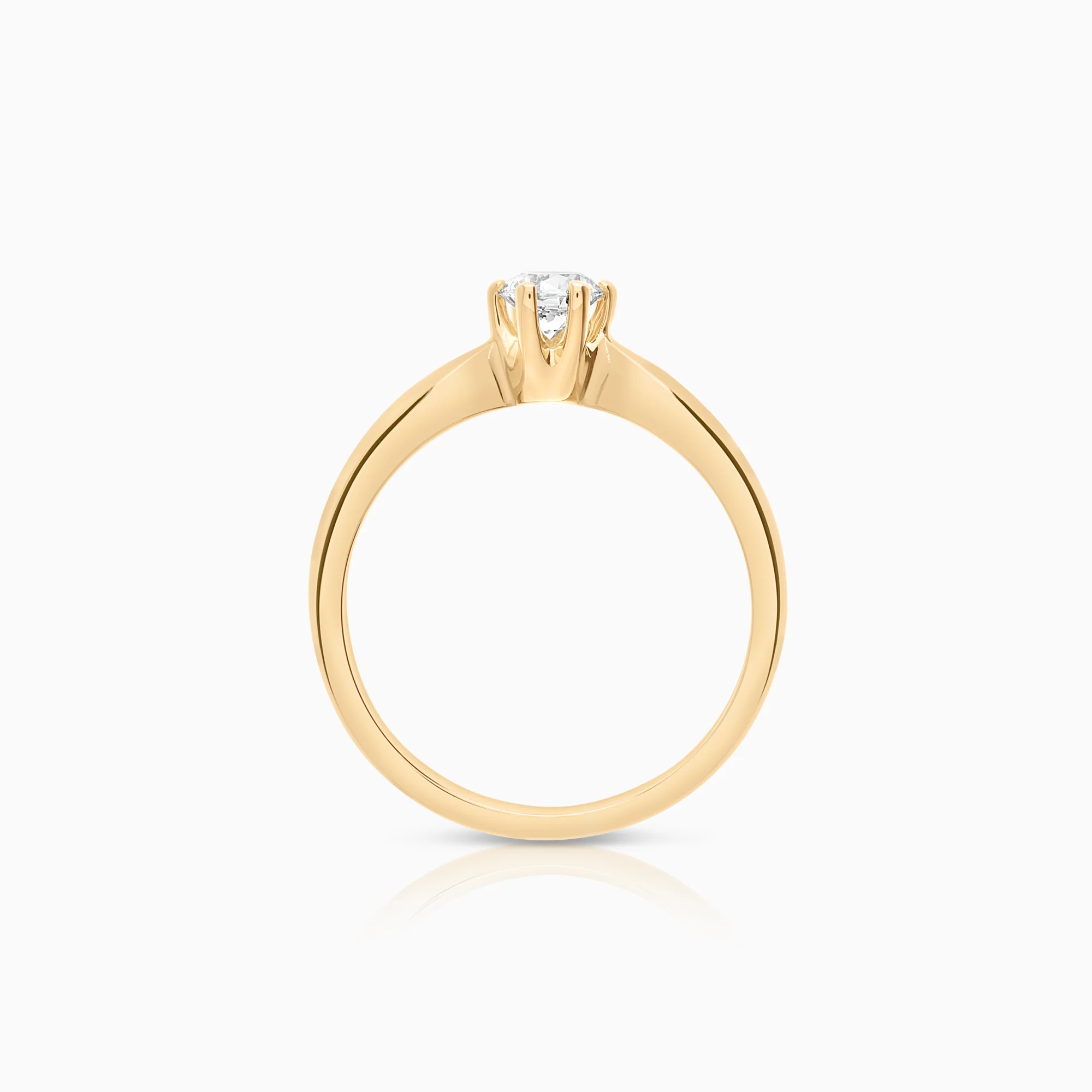 Solitaire ring 0.45ct 18K gold - Image 2