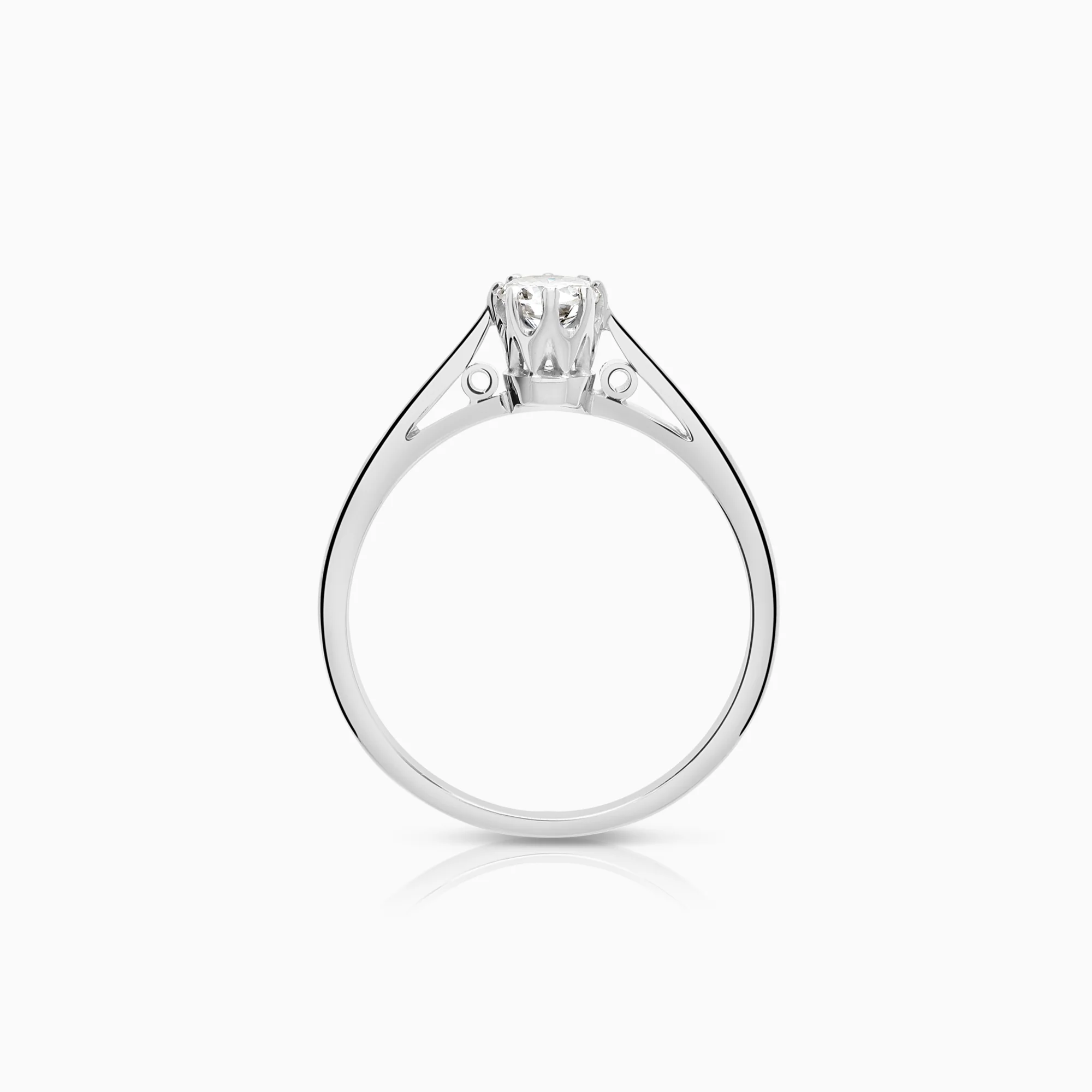Solitaire ring 0.45ct 18K white gold - Image 2