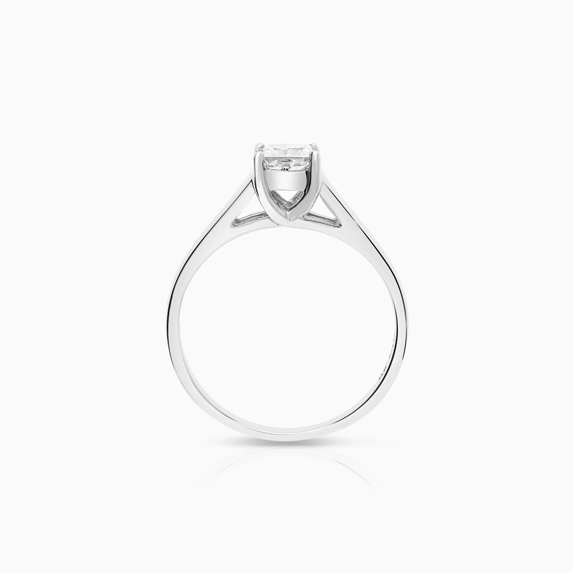 Solitaire ring 0.48ct 14K white gold - Image 2