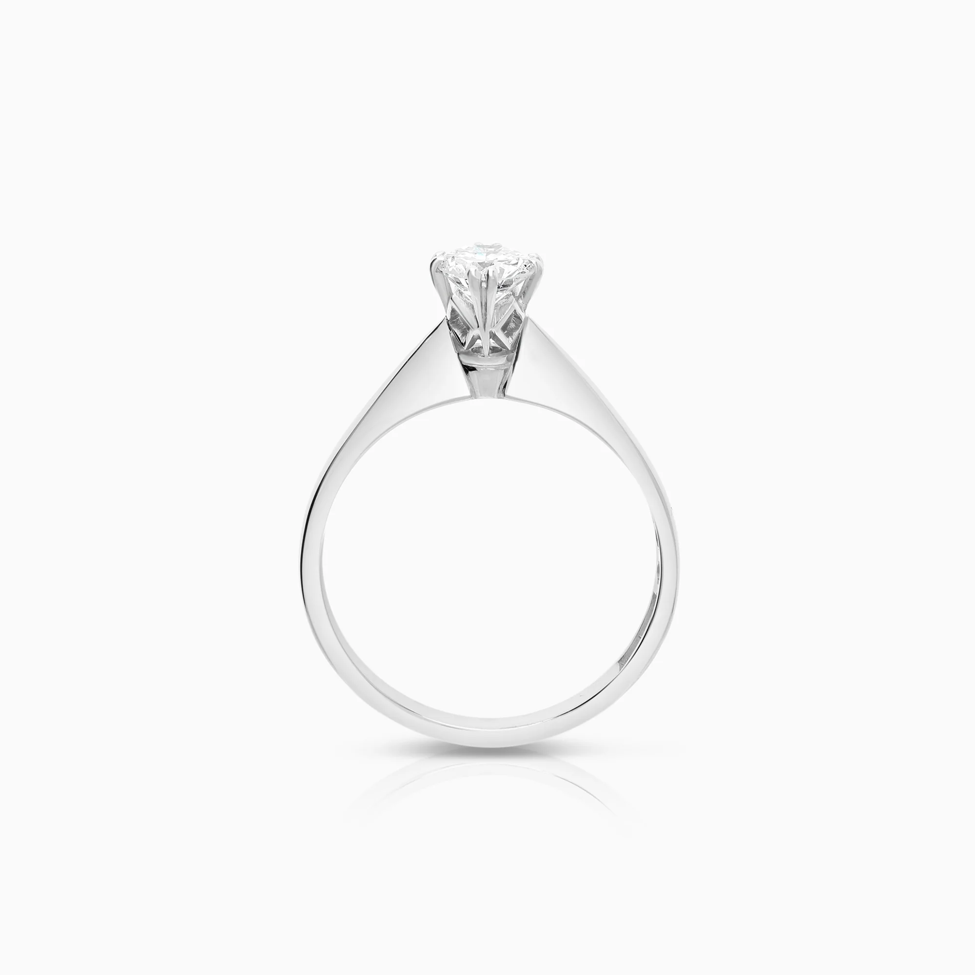 Solitaire ring 0.48ct 18K white gold - Image 2