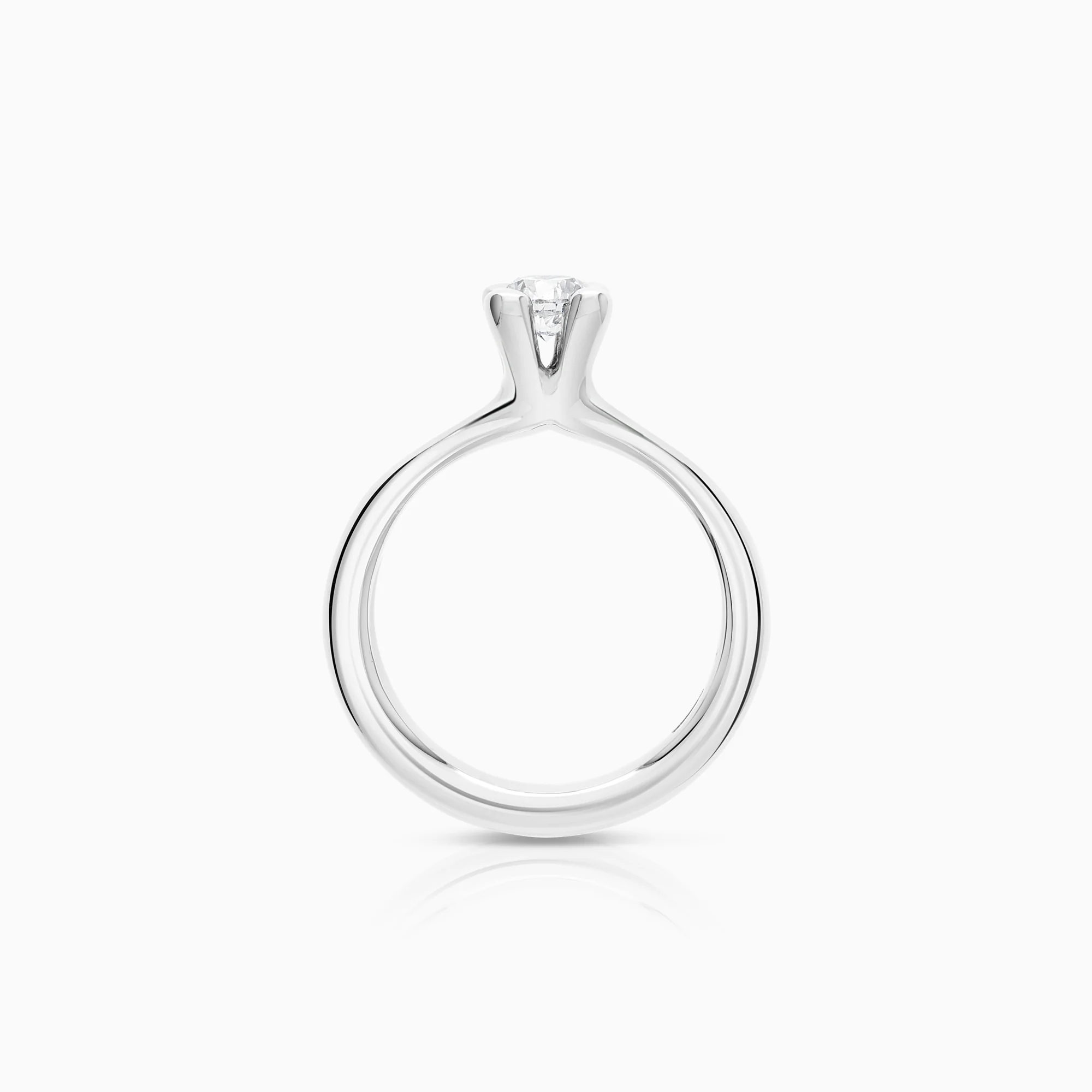 Solitaire ring 0.48ct 18K white gold - Image 2