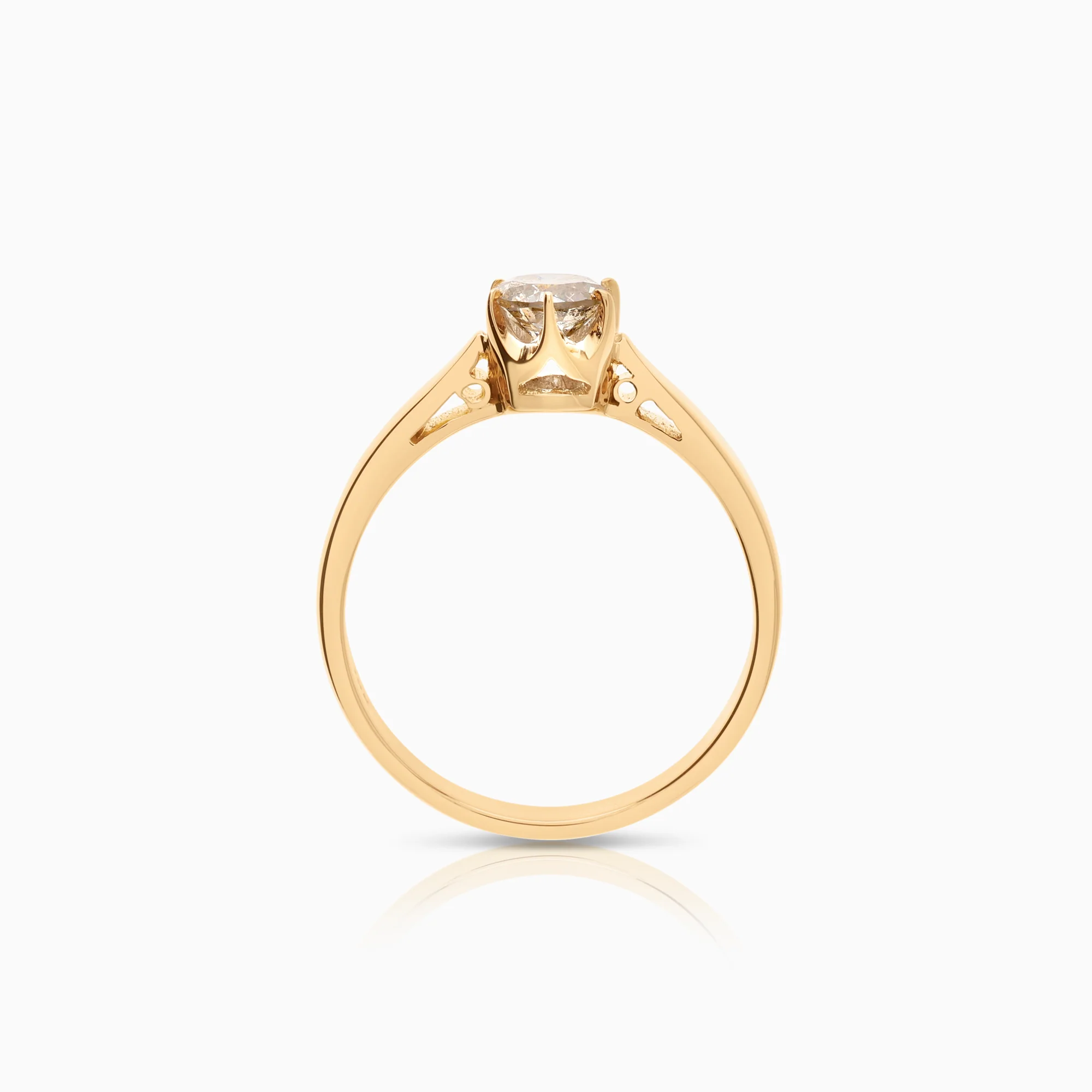 Solitaire ring 0.50ct 18K gold - Image 2