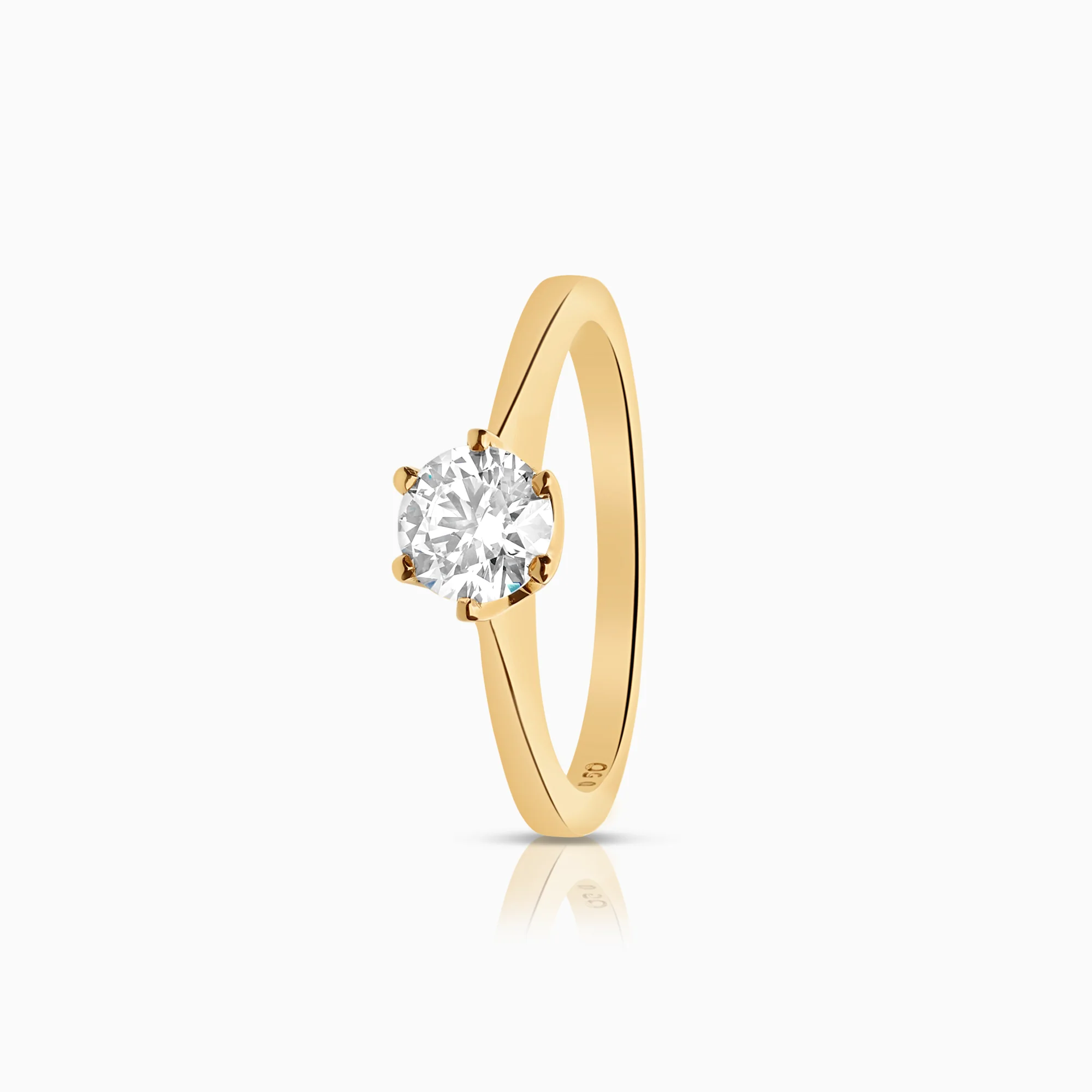 Solitaire ring 0.50ct 18K gold
