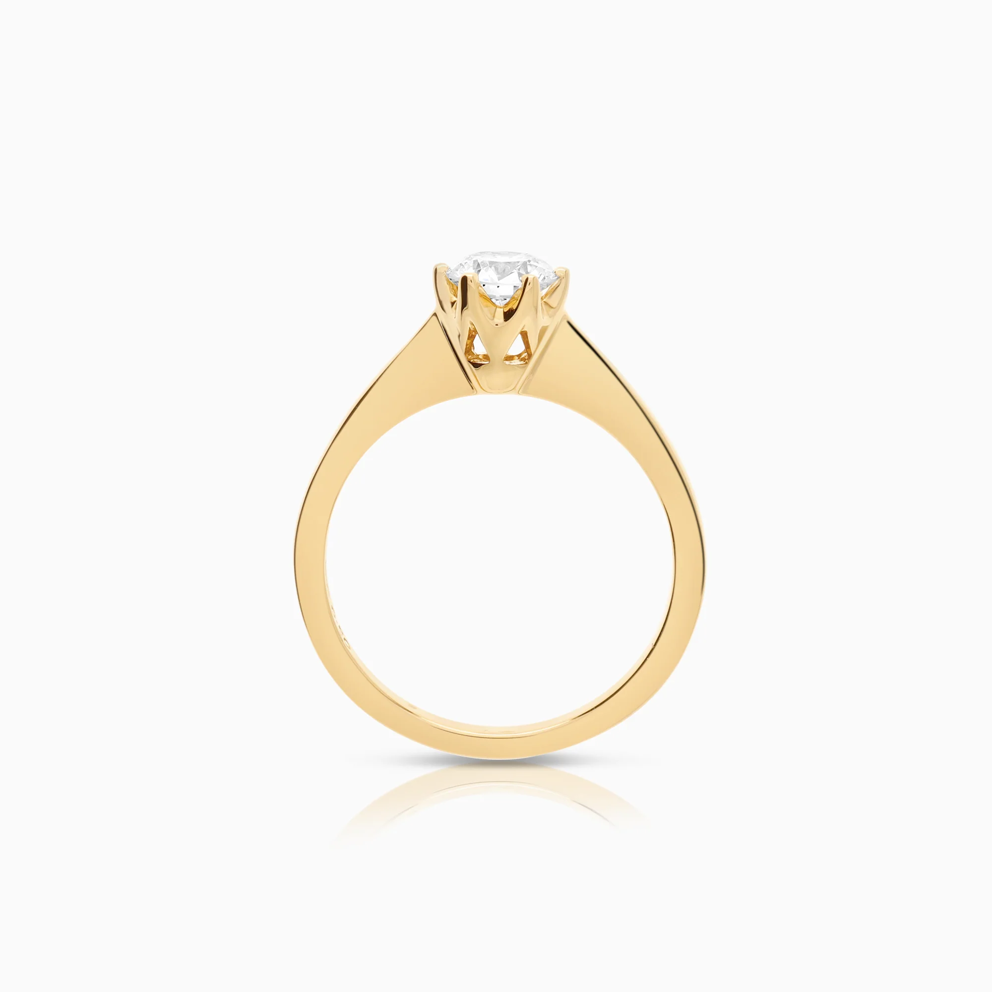 Solitaire ring 0.50ct 18K gold - Image 2