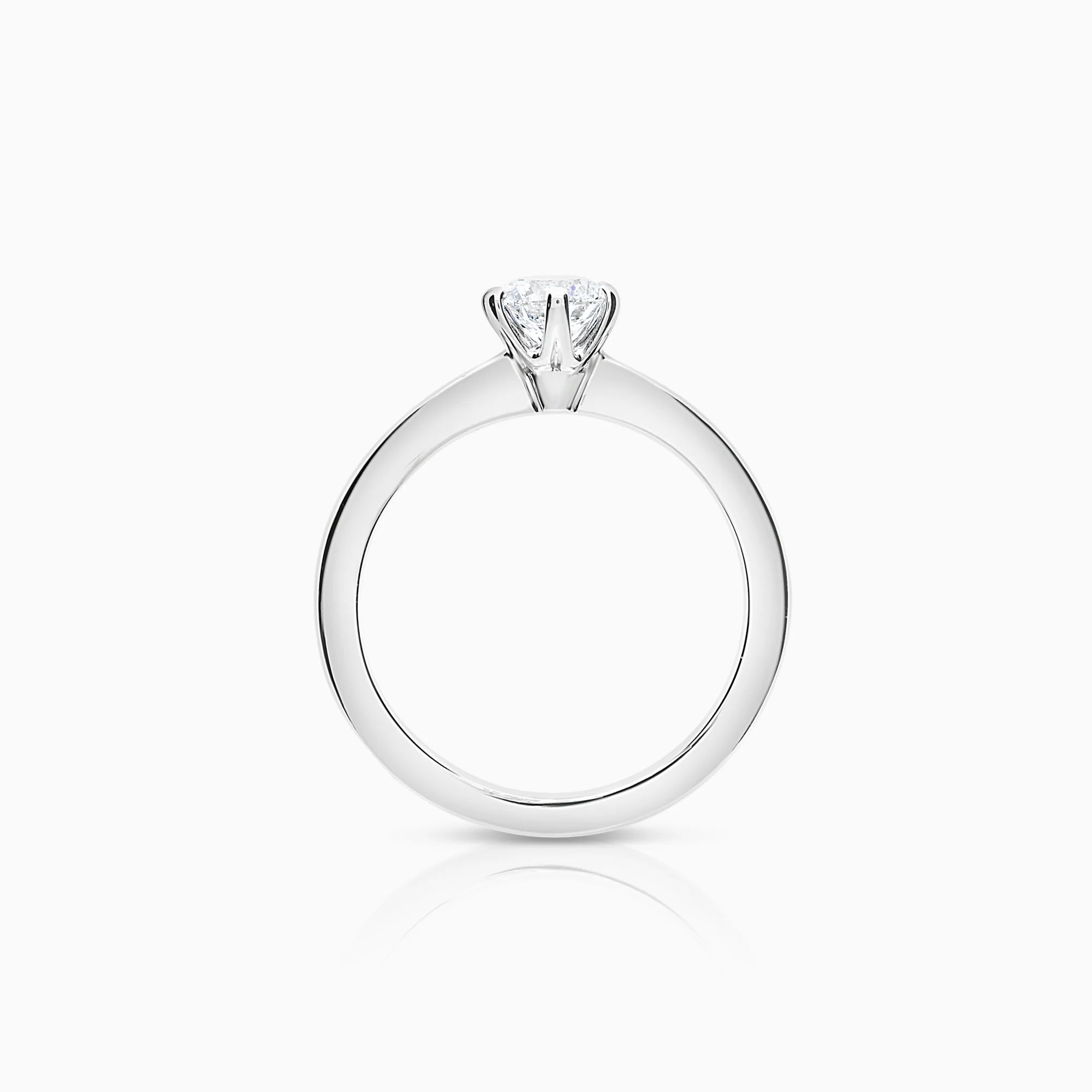 Solitaire ring 0.50ct 18K white gold - Image 2