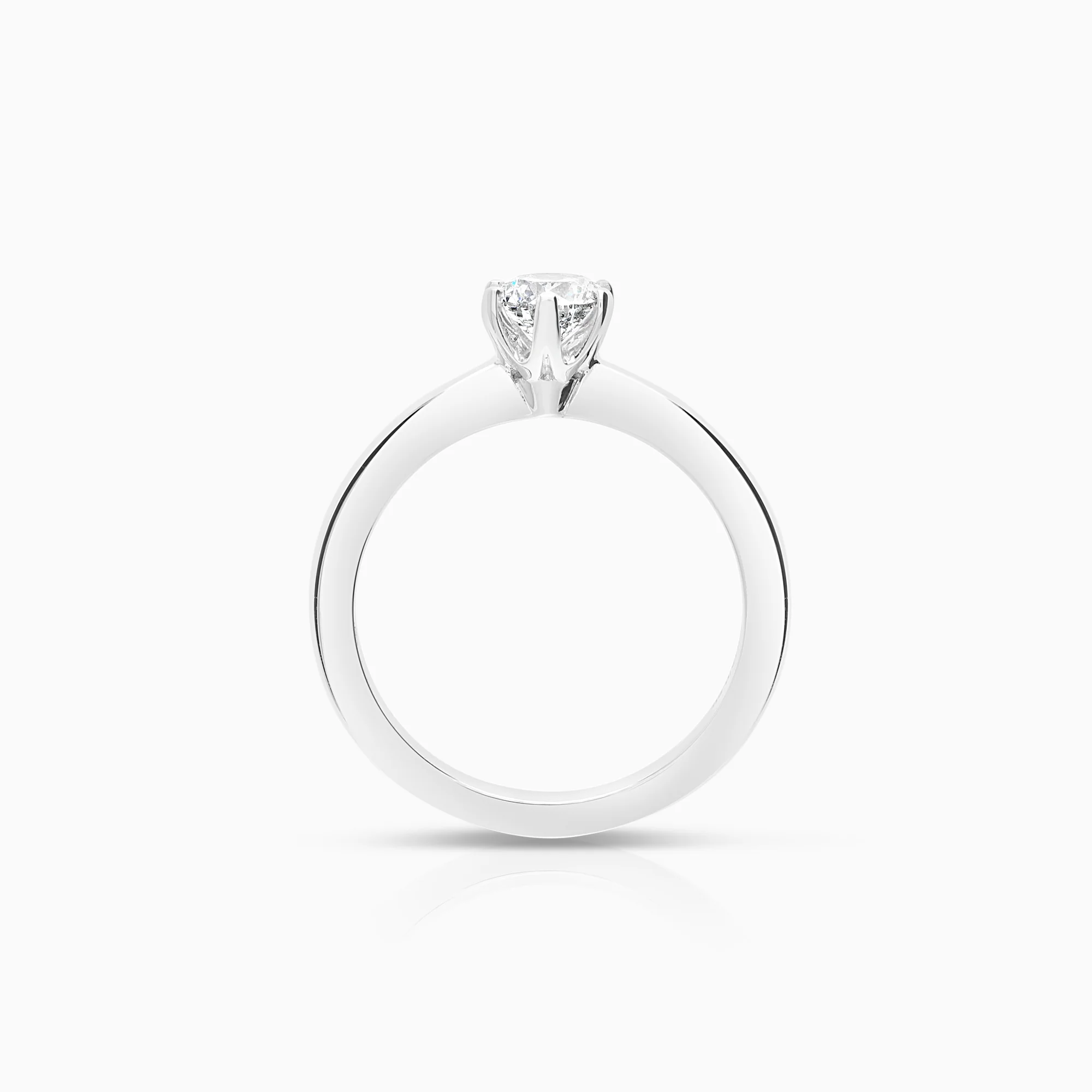 Solitaire ring 0.50ct 18K white gold - Image 2