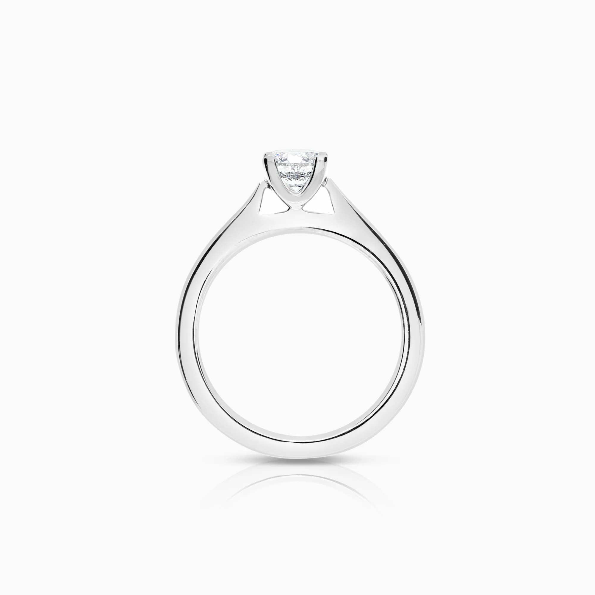 Solitaire ring 0.50ct 18K white gold - Image 2