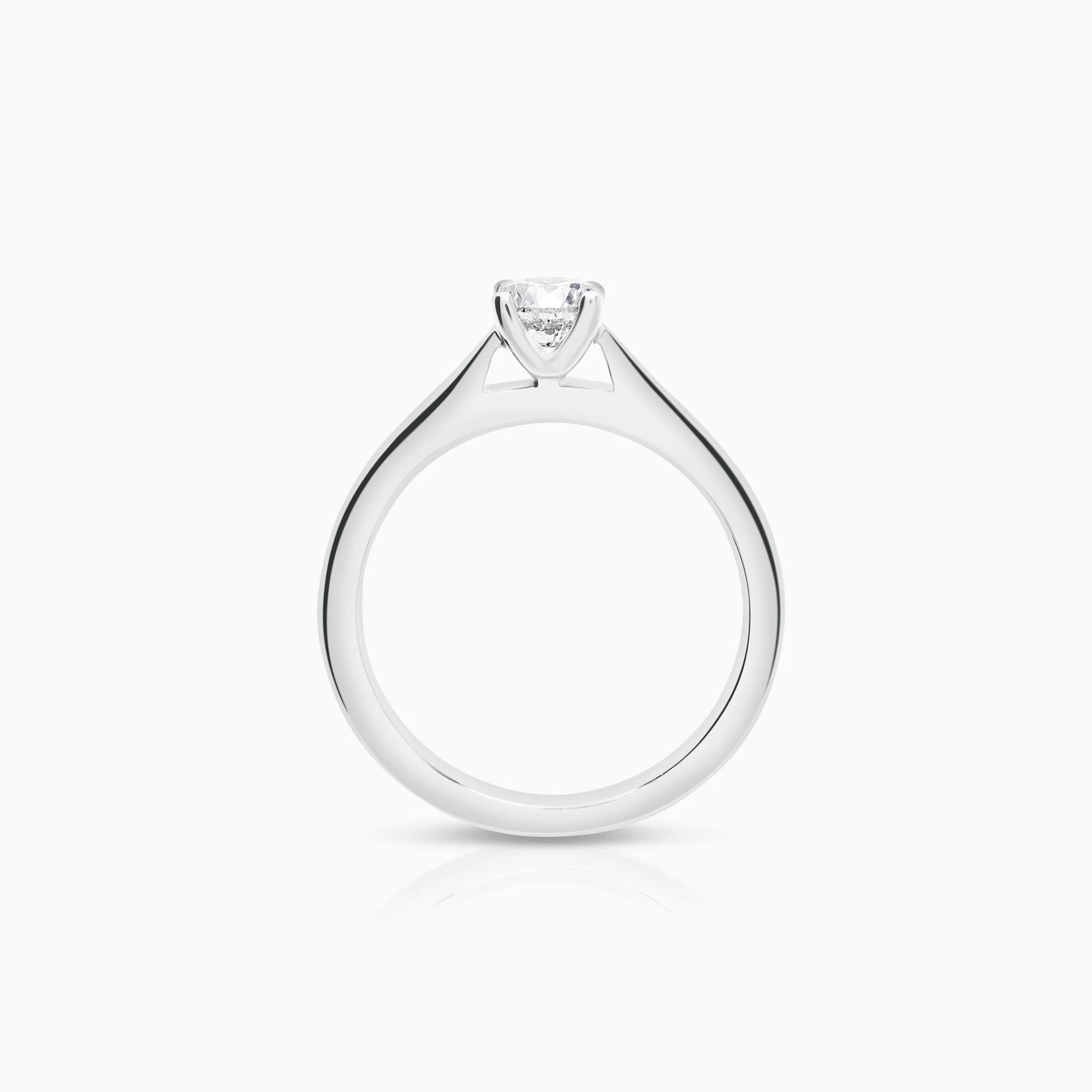 Solitaire ring 0.50ct 18K white gold - Image 2