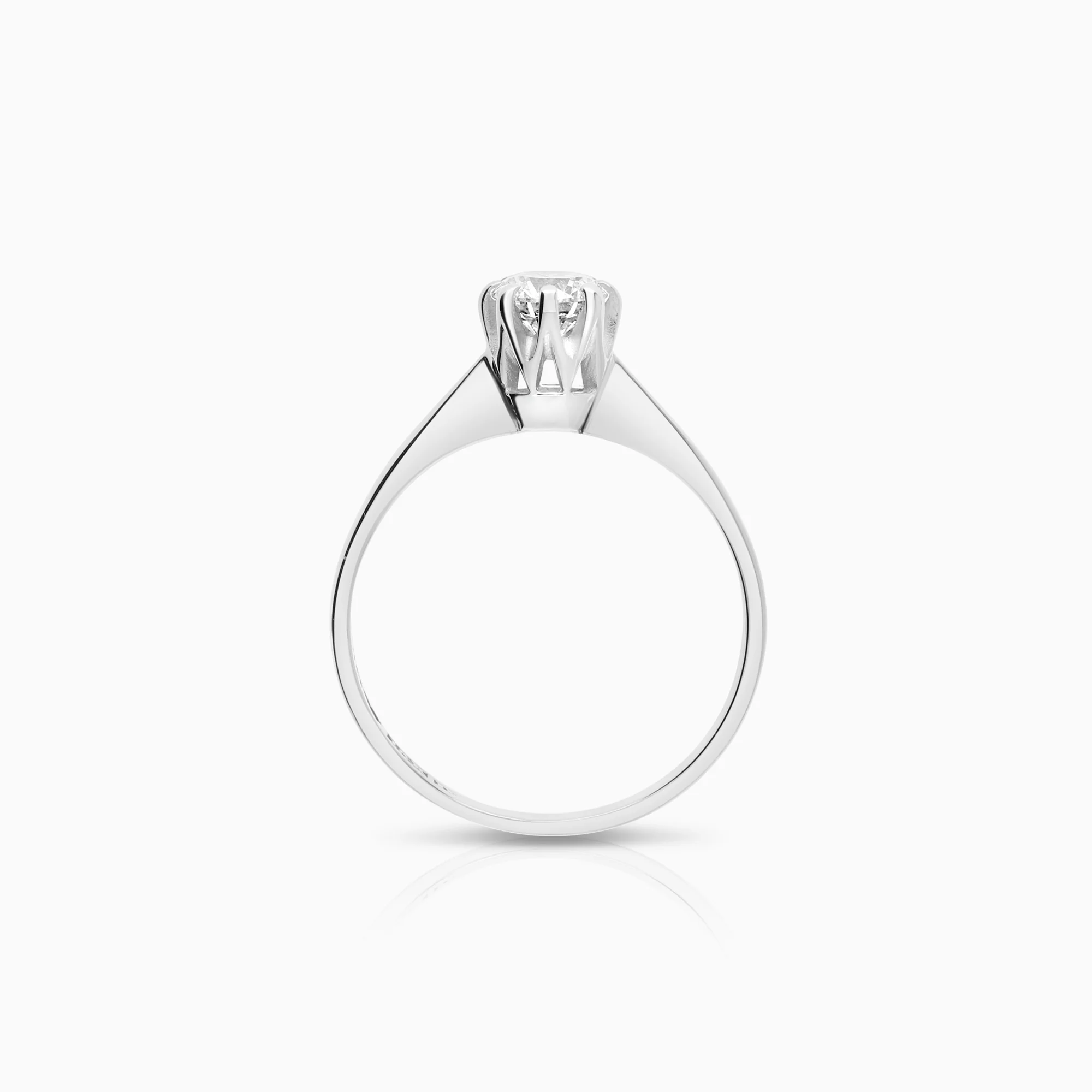 Solitaire ring 0.50ct 18K white gold - Image 2