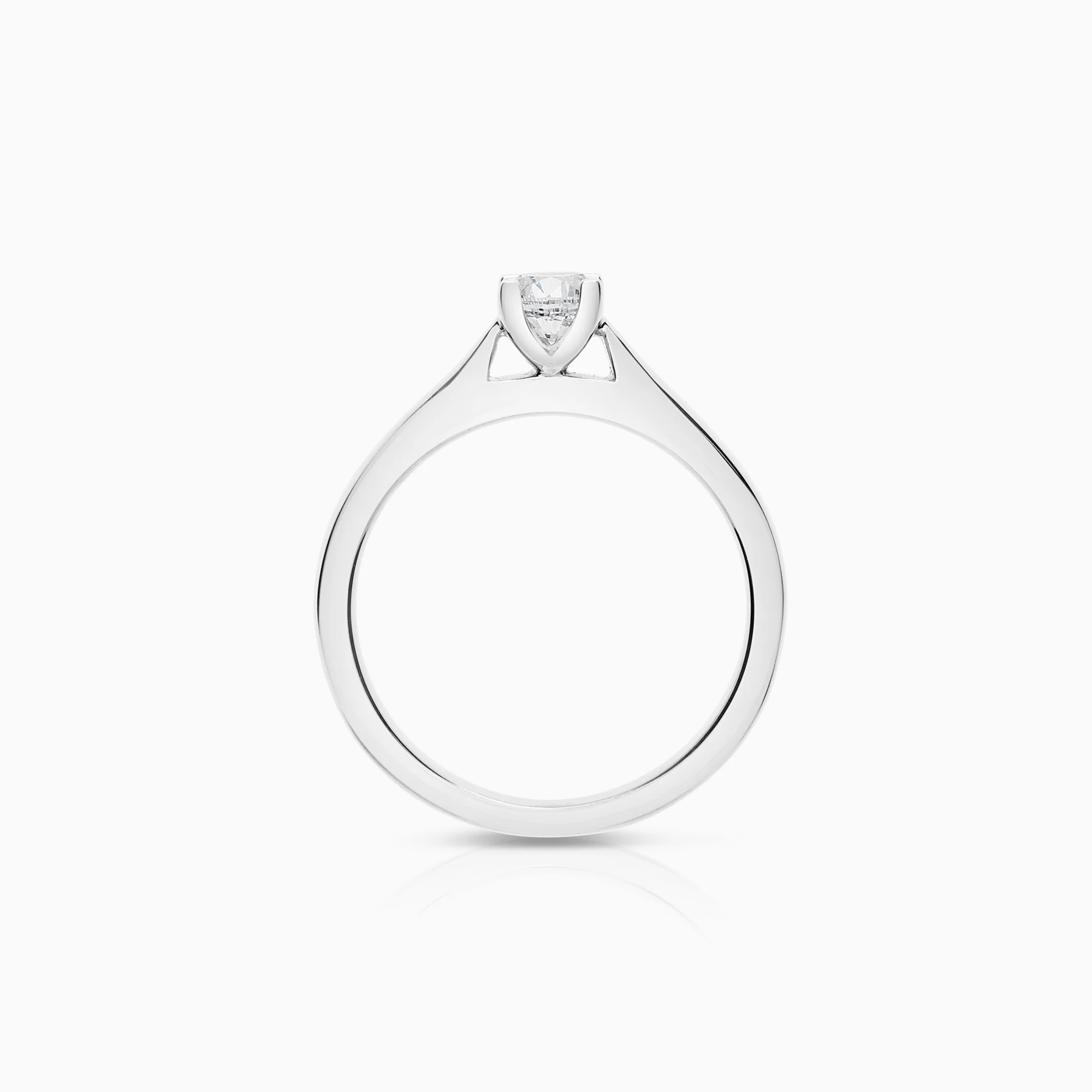 Solitaire ring 0.50ct 18K white gold - Image 2