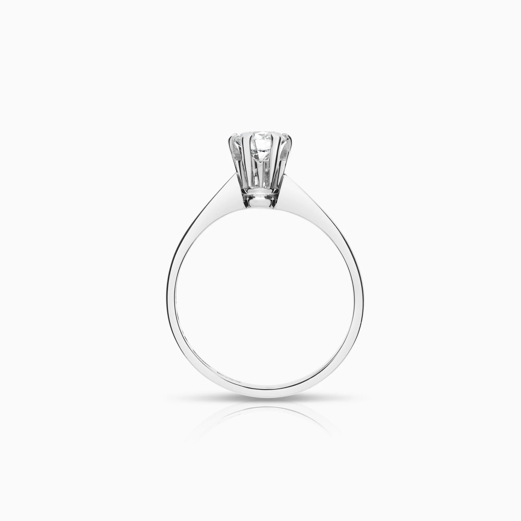 Solitaire ring 0.52ct 18K white gold - Image 2