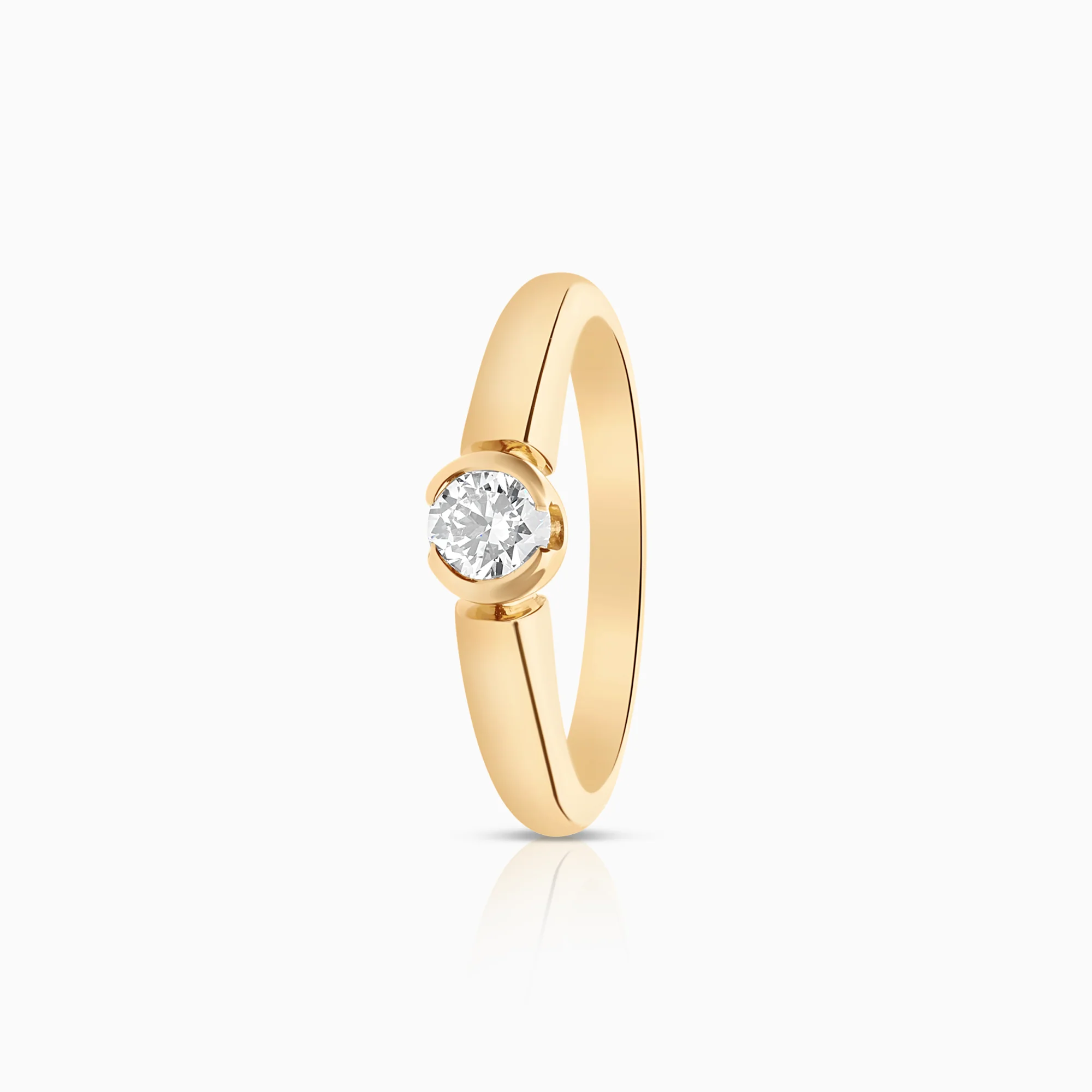 Solitaire ring 0.54ct 18K gold